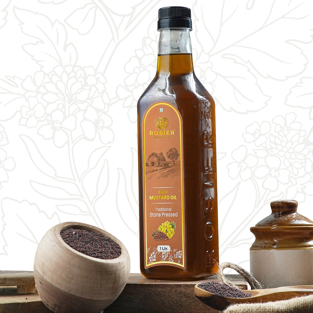 Rosier Foods Stone Pressed Black Mustard Oil