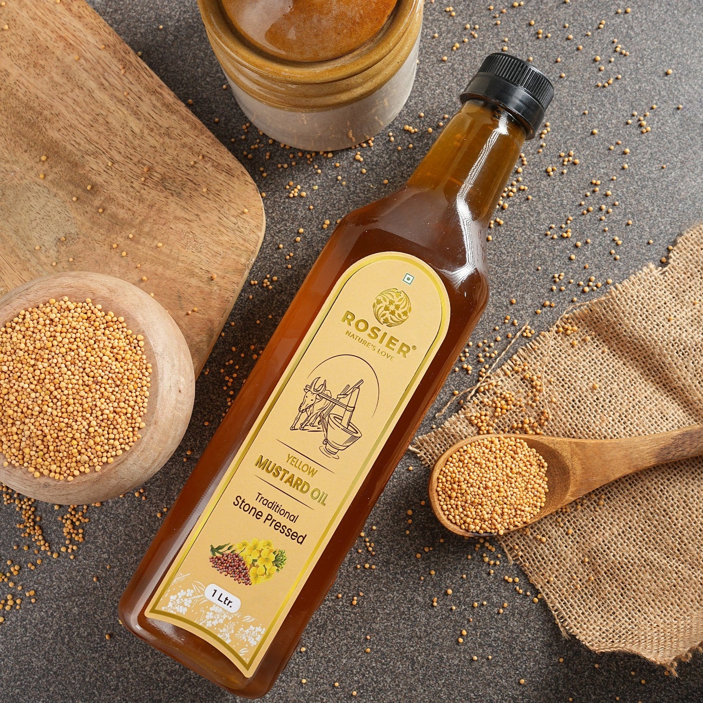 Rosier Foods Stone Pressed Yellow Mustard Oil