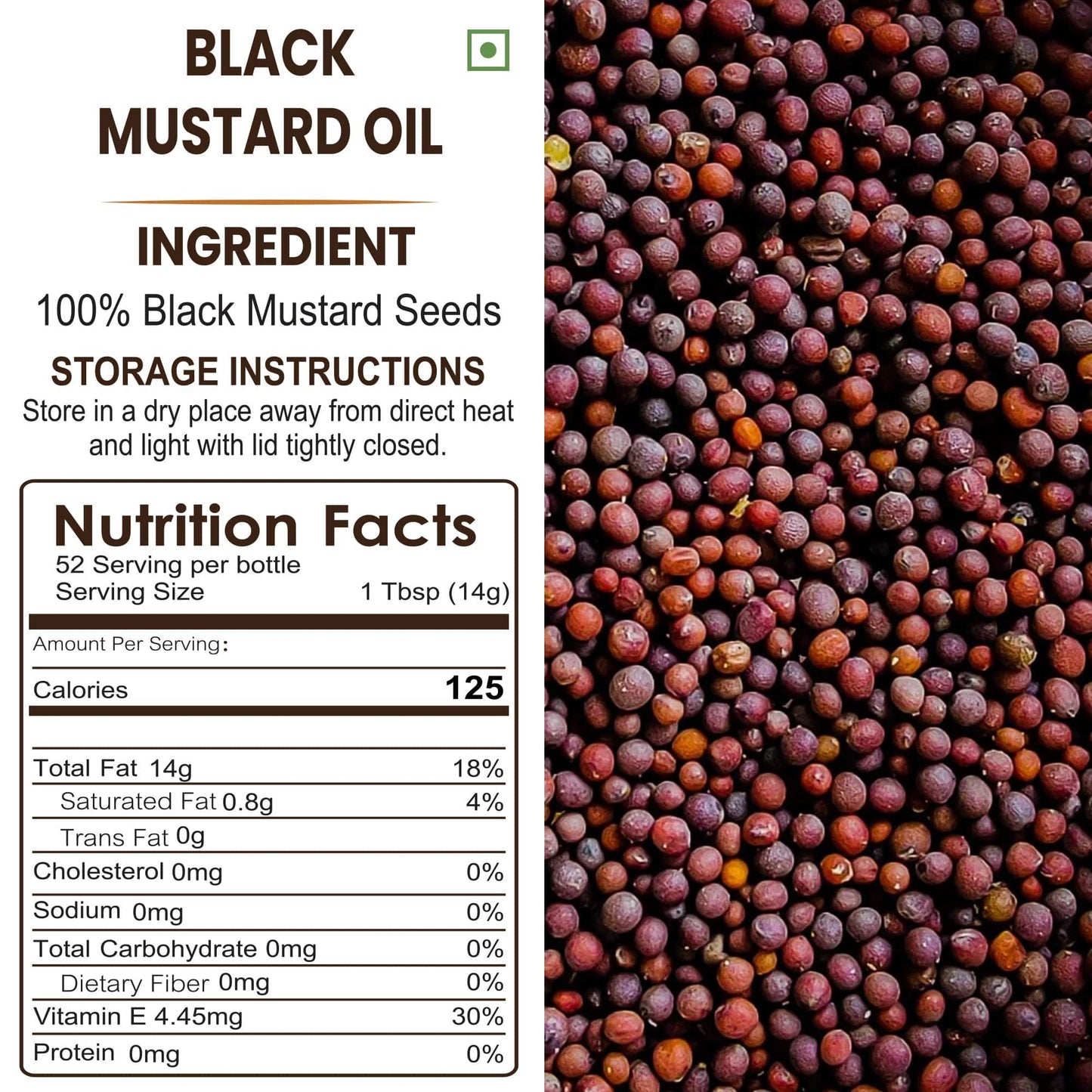 Rosier Foods Stone Pressed Black Mustard Oil