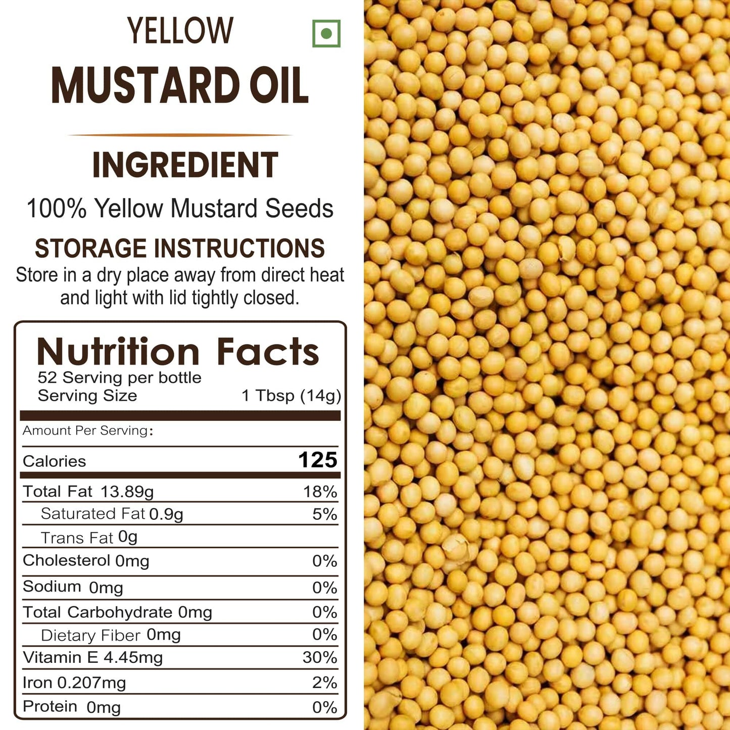 Rosier Foods Stone Pressed Yellow Mustard Oil