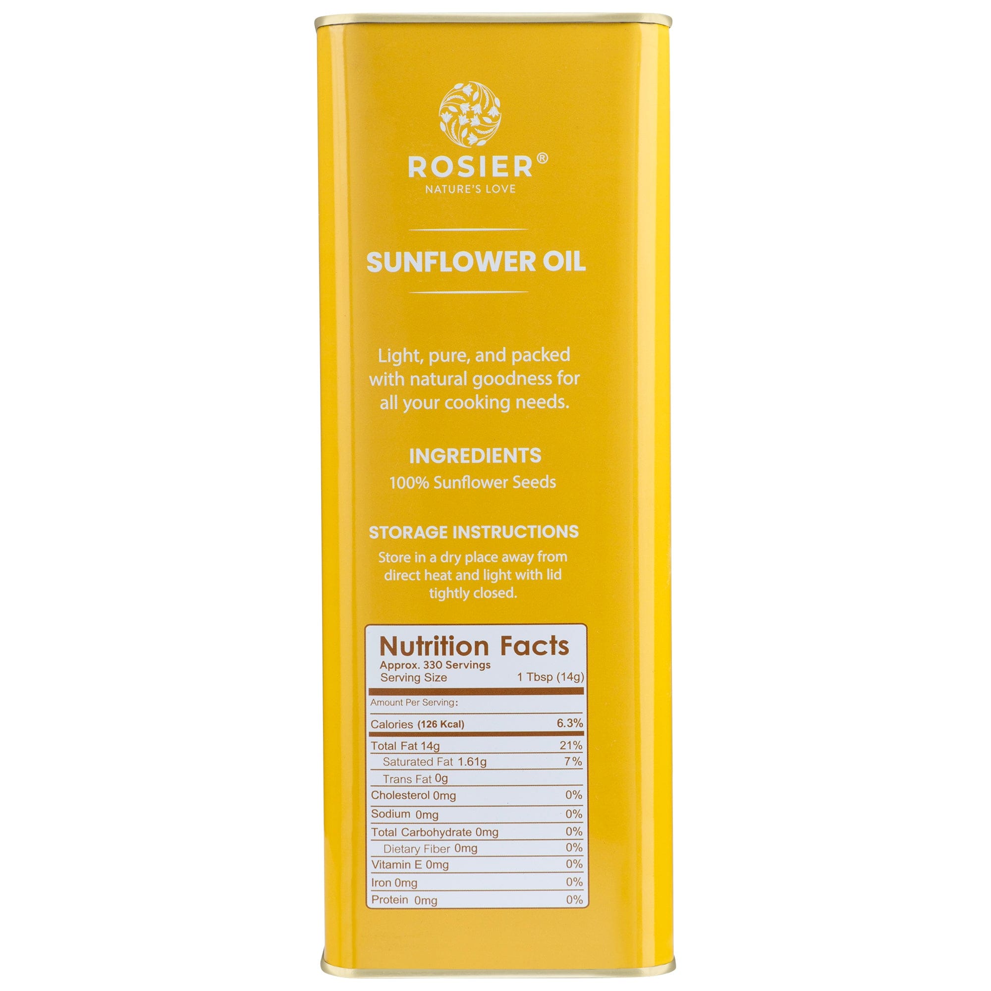 Rosier Foods Stone Pressed Sunflower Oil