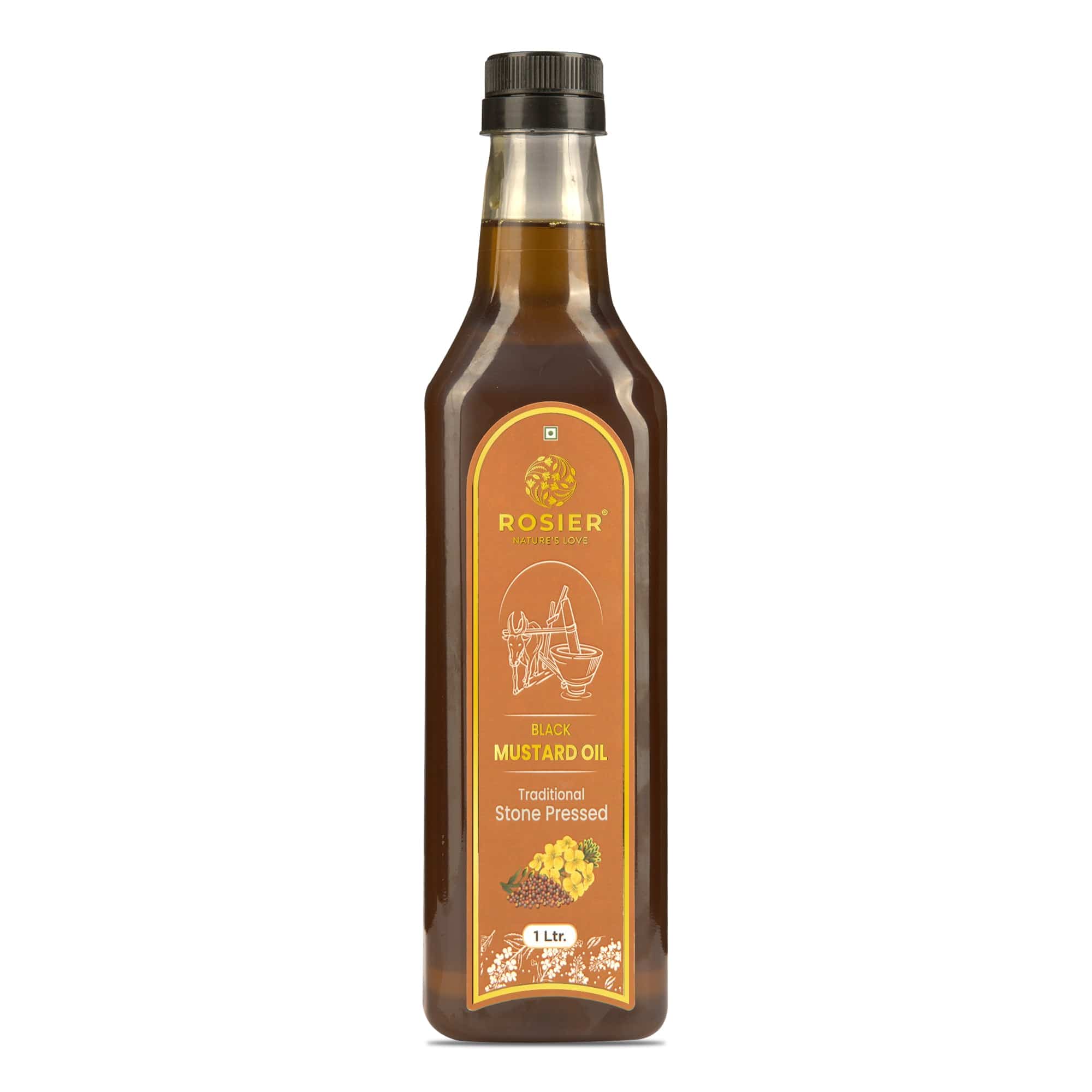 Rosier Foods Stone Pressed Black Mustard Oil 1000 ML (PET Bottle)