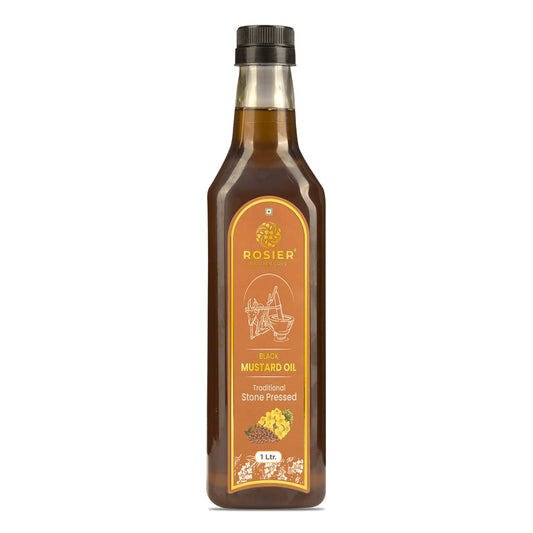 Rosier Foods Stone Pressed Black Mustard Oil 1000 ML (PET Bottle)