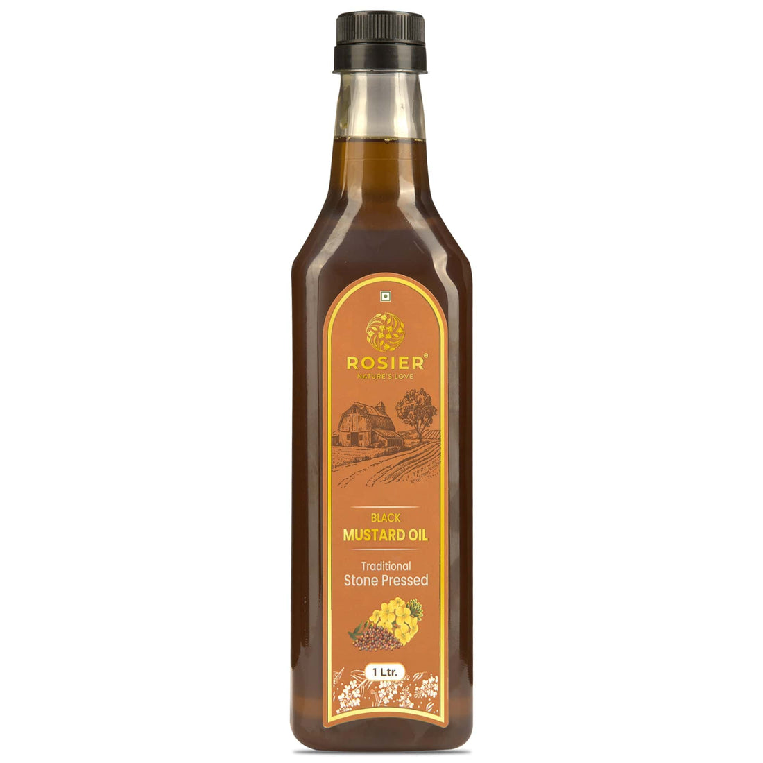 Rosier Foods Stone Pressed Black Mustard Oil 1000 ML (PET Bottle)
