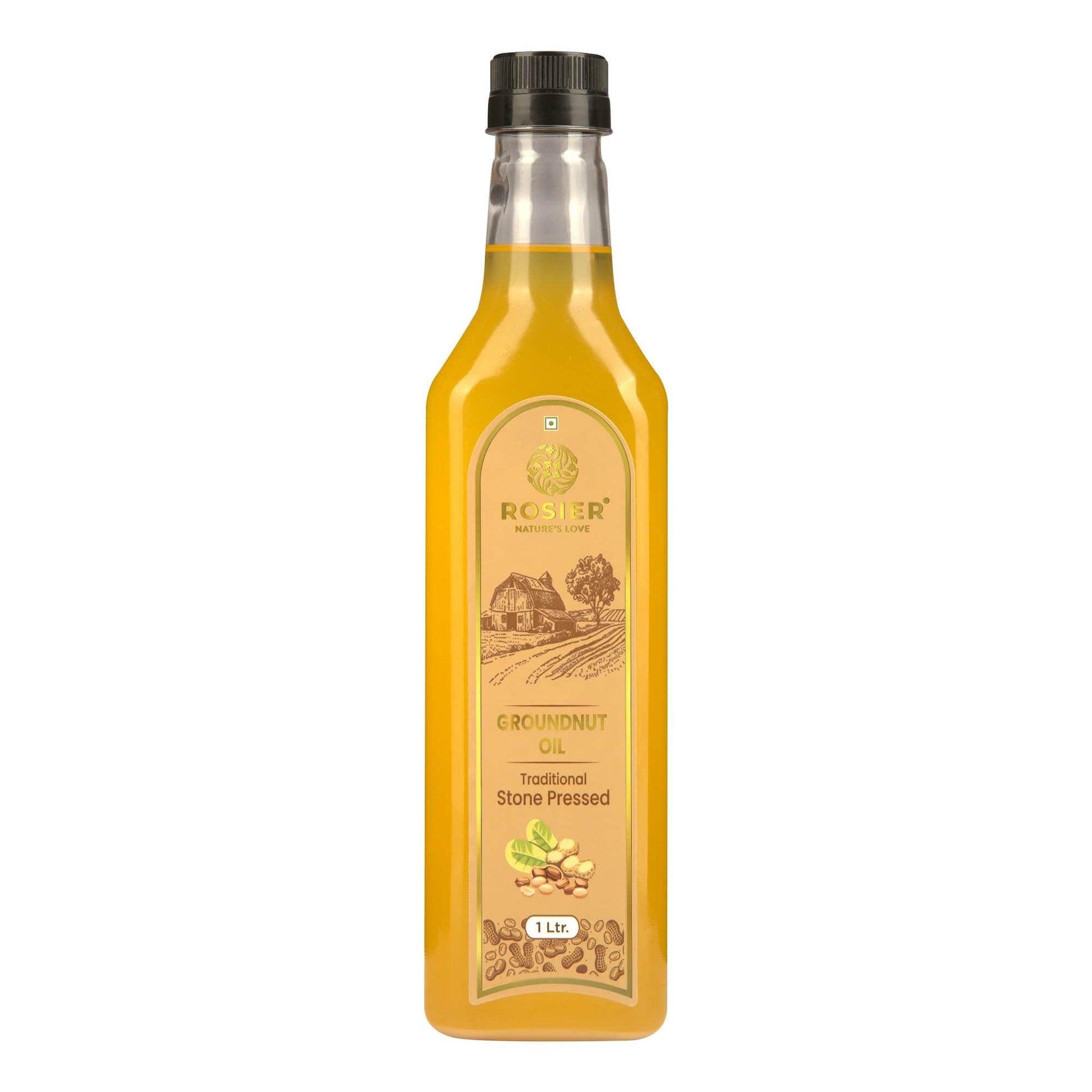 Rosier Foods Stone Pressed Groundnut Oil 1000 ML (PET Bottle)