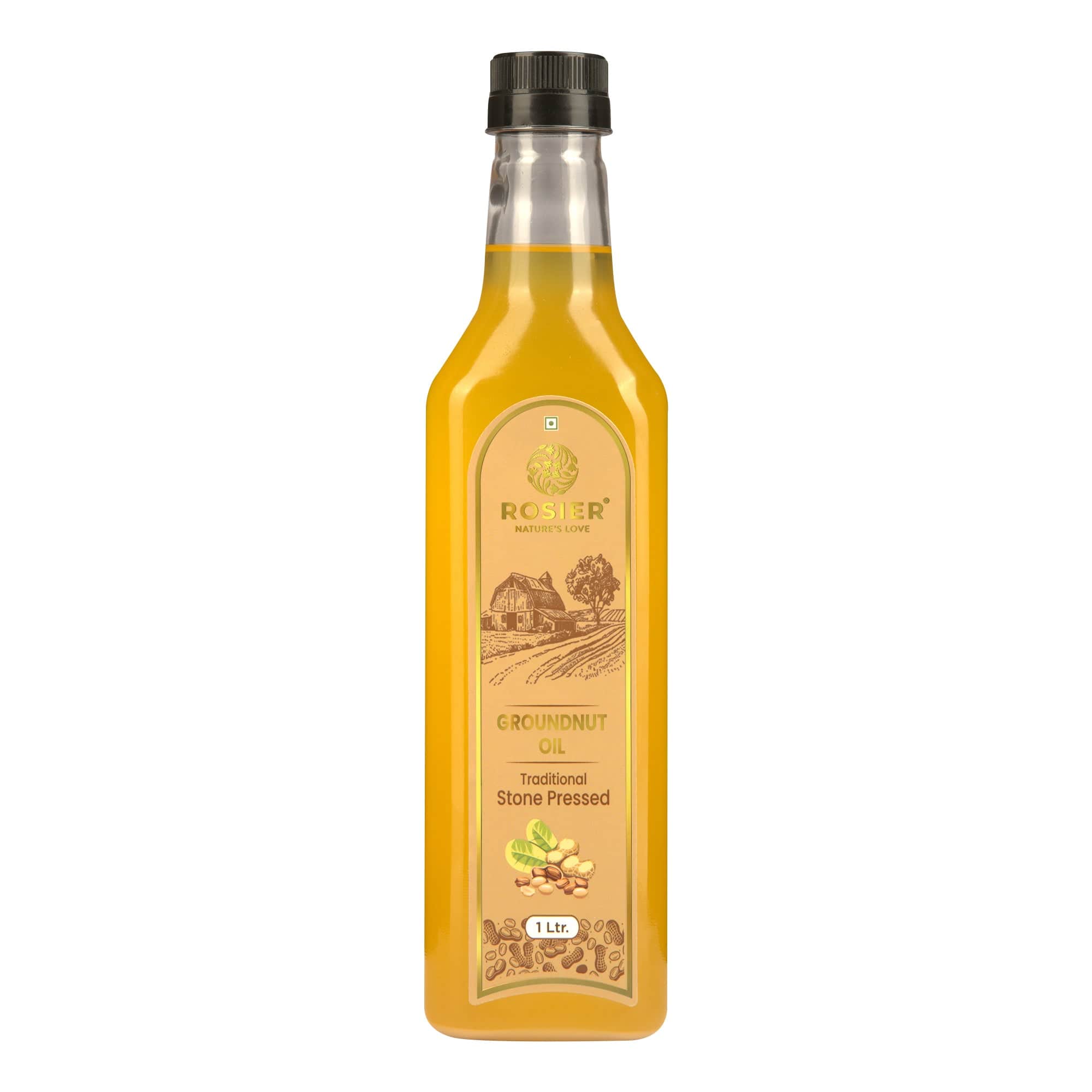 Rosier Foods Stone Pressed Groundnut Oil 1000 ML (PET Bottle)