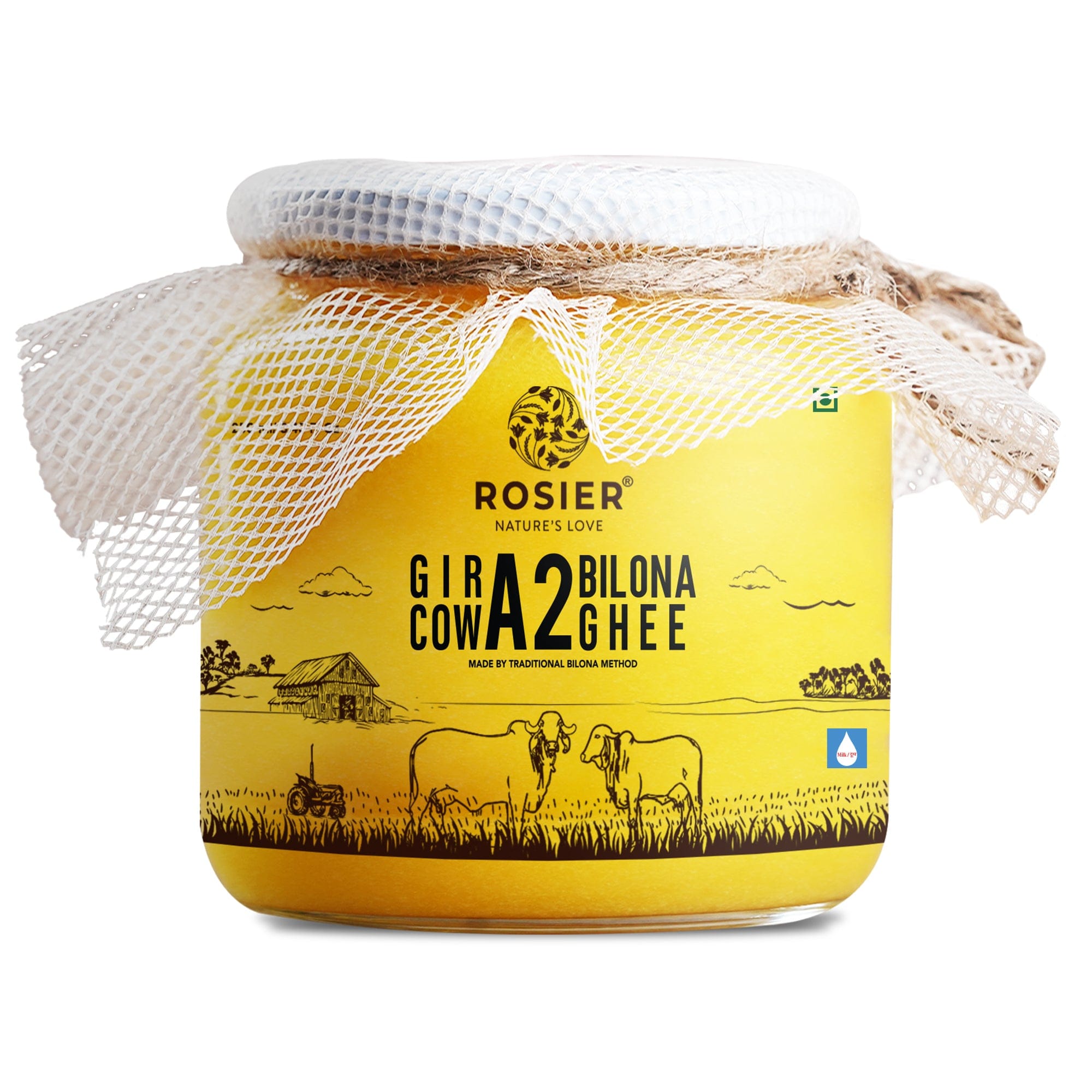Rosier Foods Gir Cow A2 ghee - Made From Curd (250 ML) 250 ML