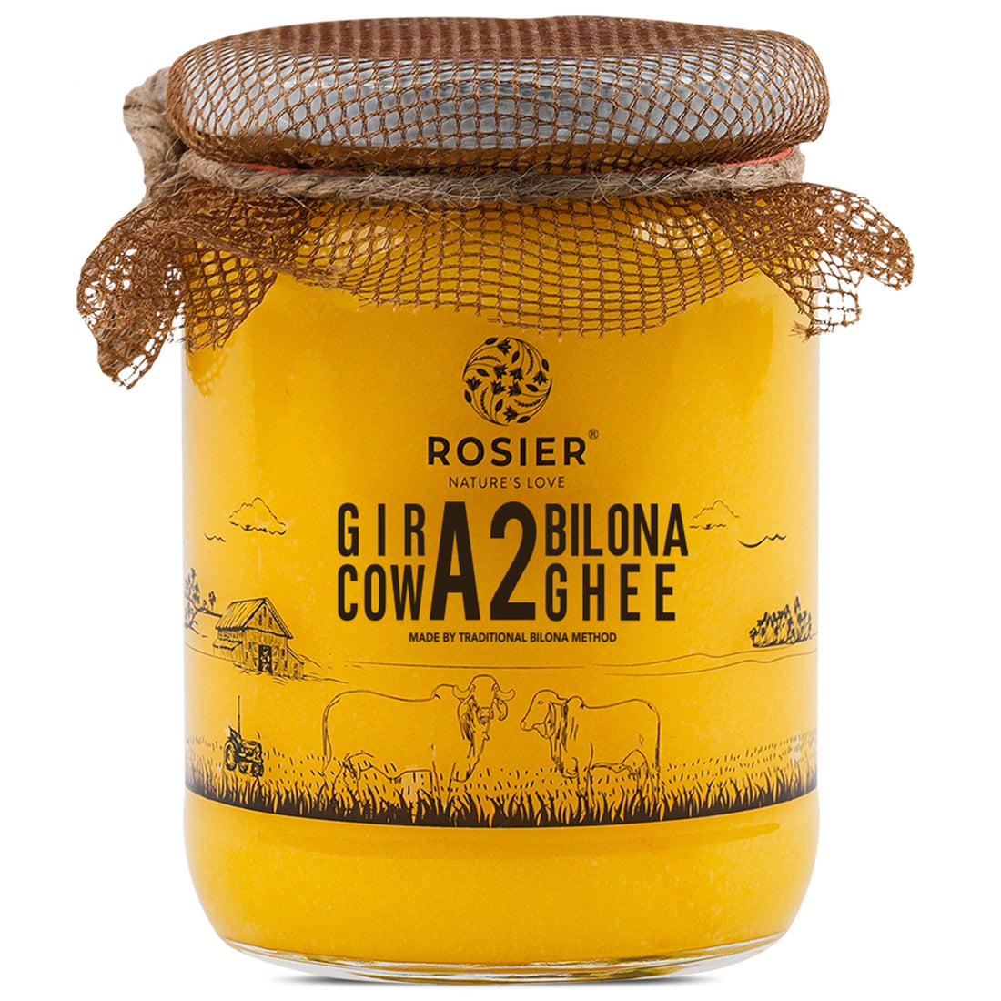 Rosier Foods Gir Cow A2 Ghee - Made From Curd 500 ML
