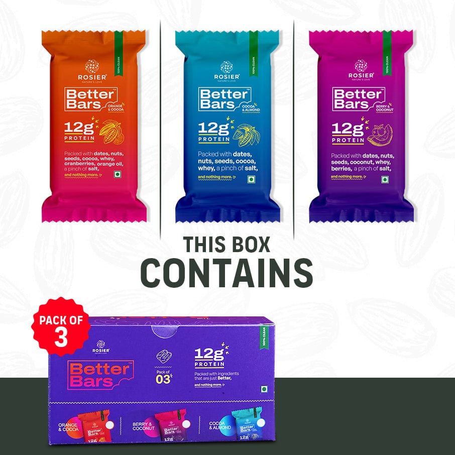 Rosier Foods Better Bars Pack of 3 / All 3 FLAVOURS