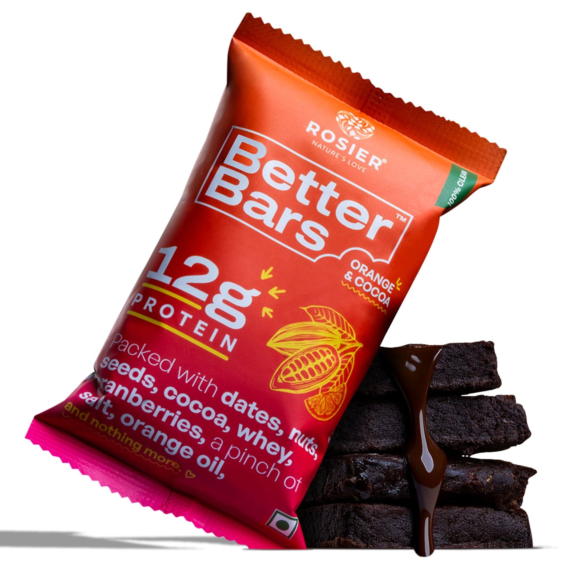 Rosier Foods Better Bars Orange & Cocoa