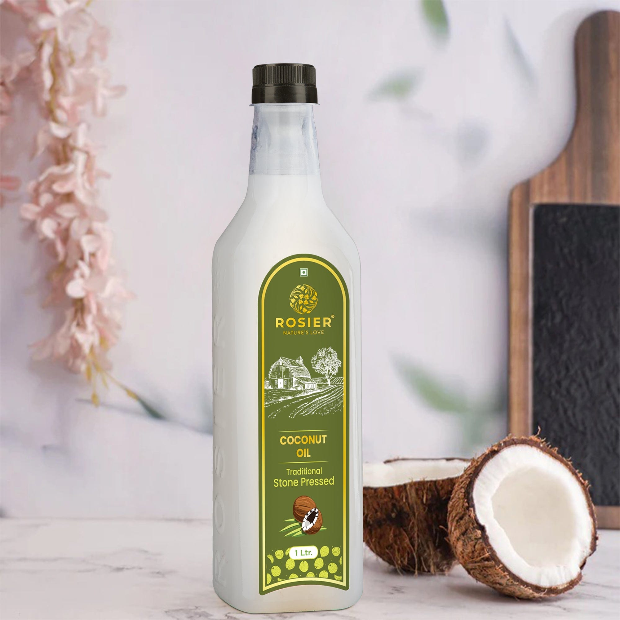 Rosier Foods Stone Pressed Virgin Coconut Oil 1000 ML (PET BOTTLE)