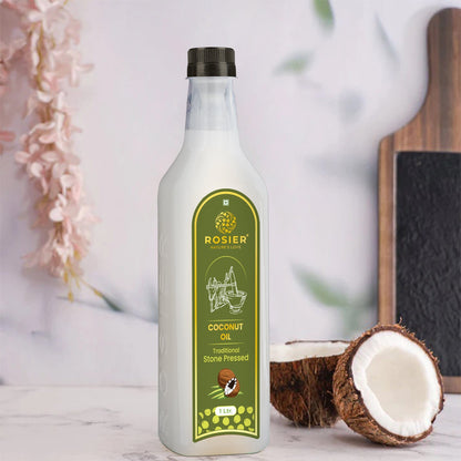 Rosier Foods Stone Pressed Virgin Coconut Oil 1000 ML (PET BOTTLE)