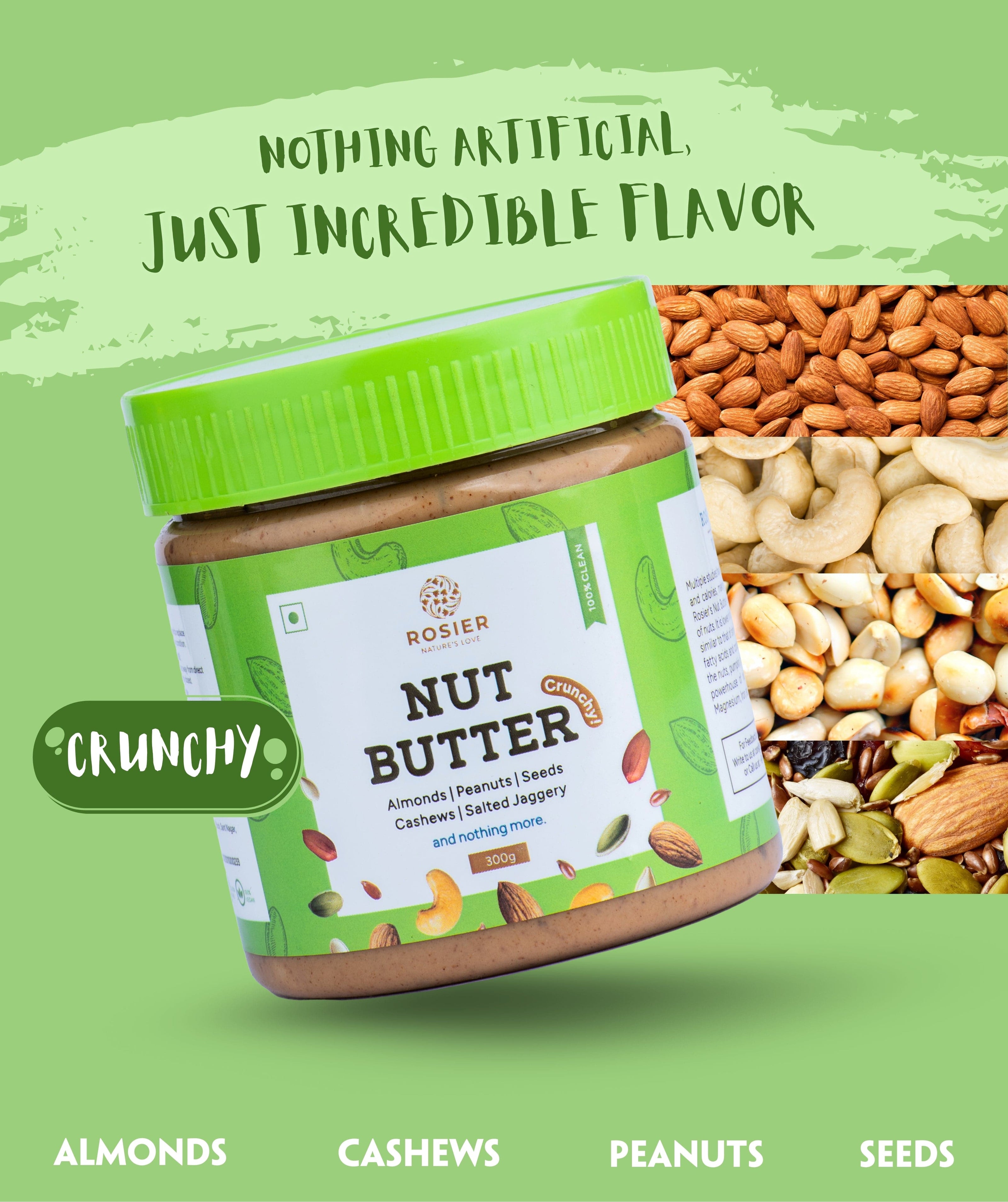 Rosier Foods Nut Butter Crunchy 300g