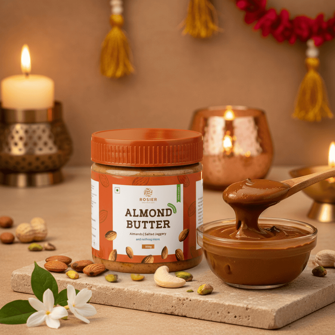 Rosier Foods Almond Butter Crunchy 300g
