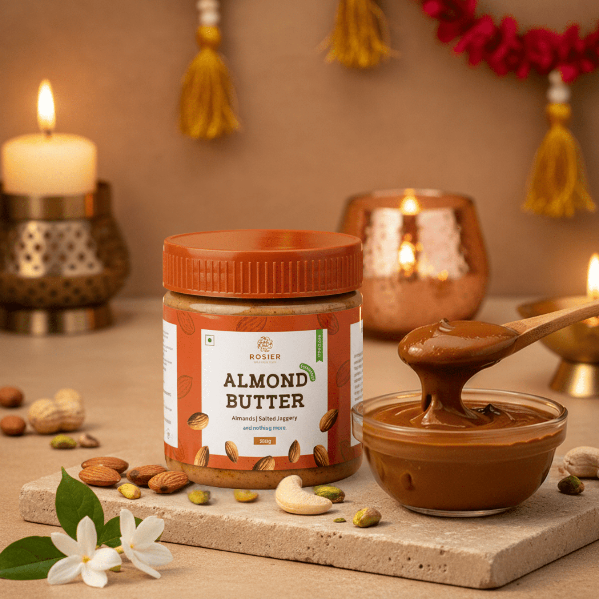 Rosier Foods Almond Butter Crunchy 300g