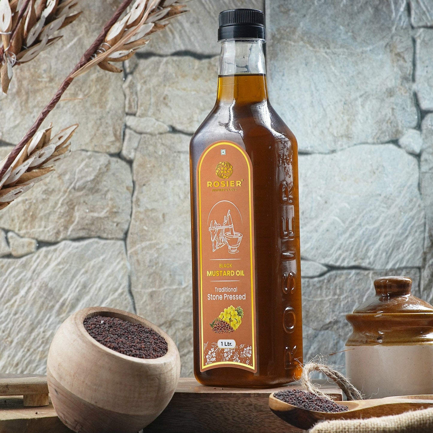 Rosier Foods Stone Pressed Black Mustard Oil