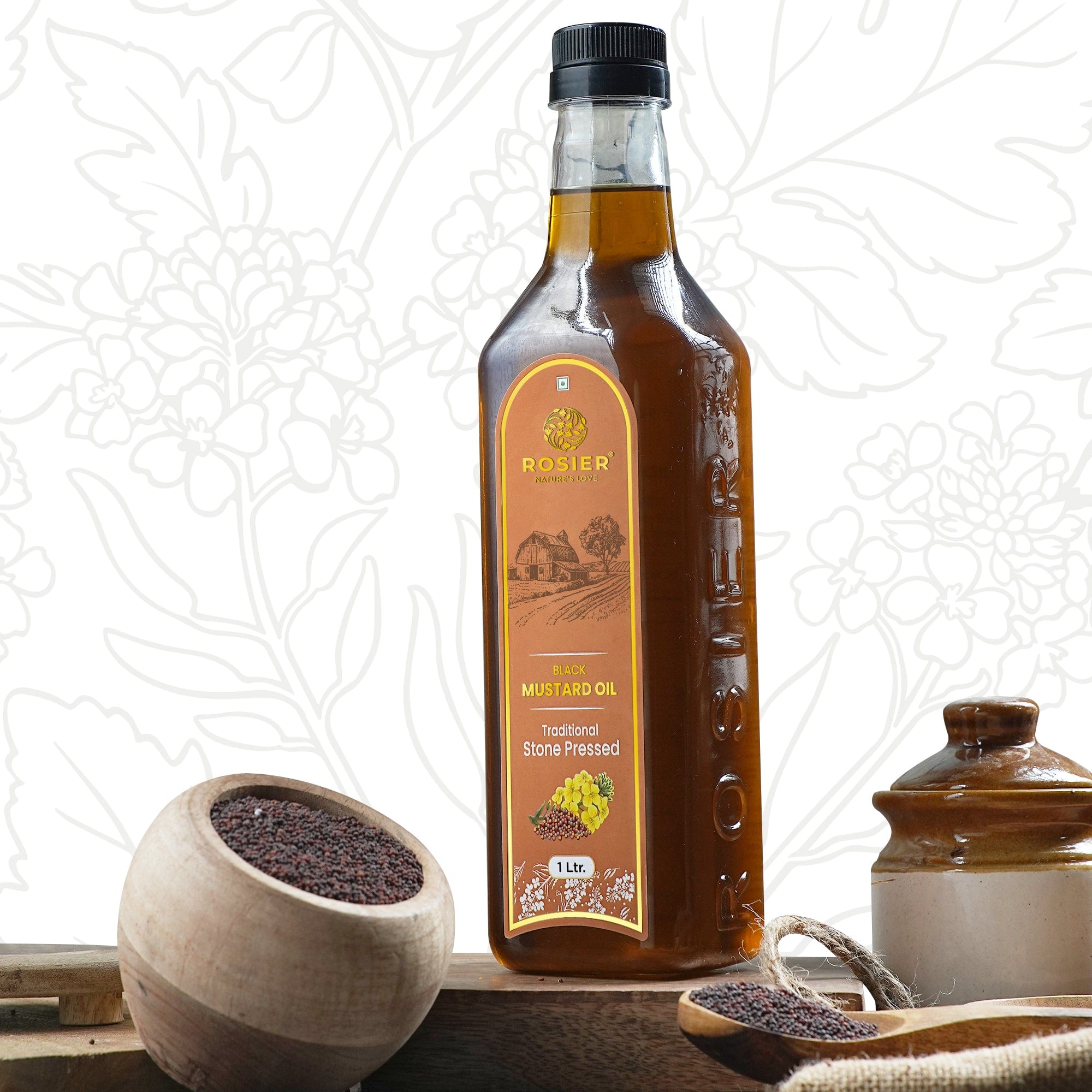 Rosier Foods Stone Pressed Black Mustard Oil
