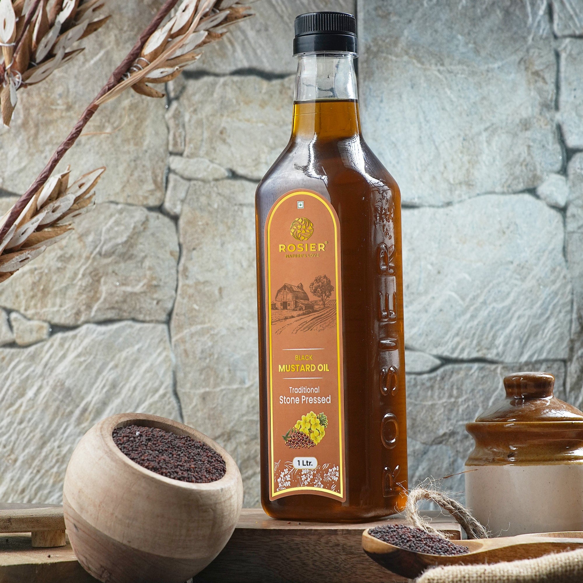Rosier Foods Stone Pressed Black Mustard Oil