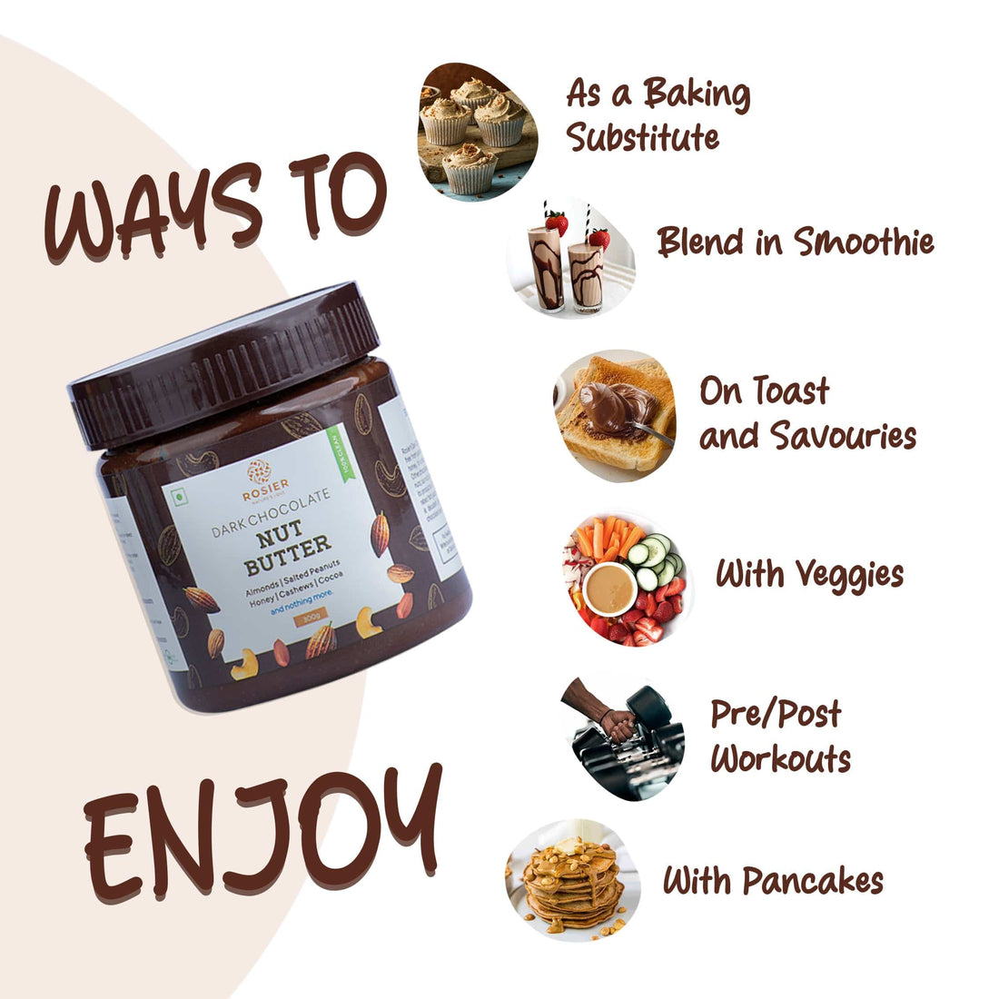 Rosier Foods Nut Butter Dark Chocolate 300g