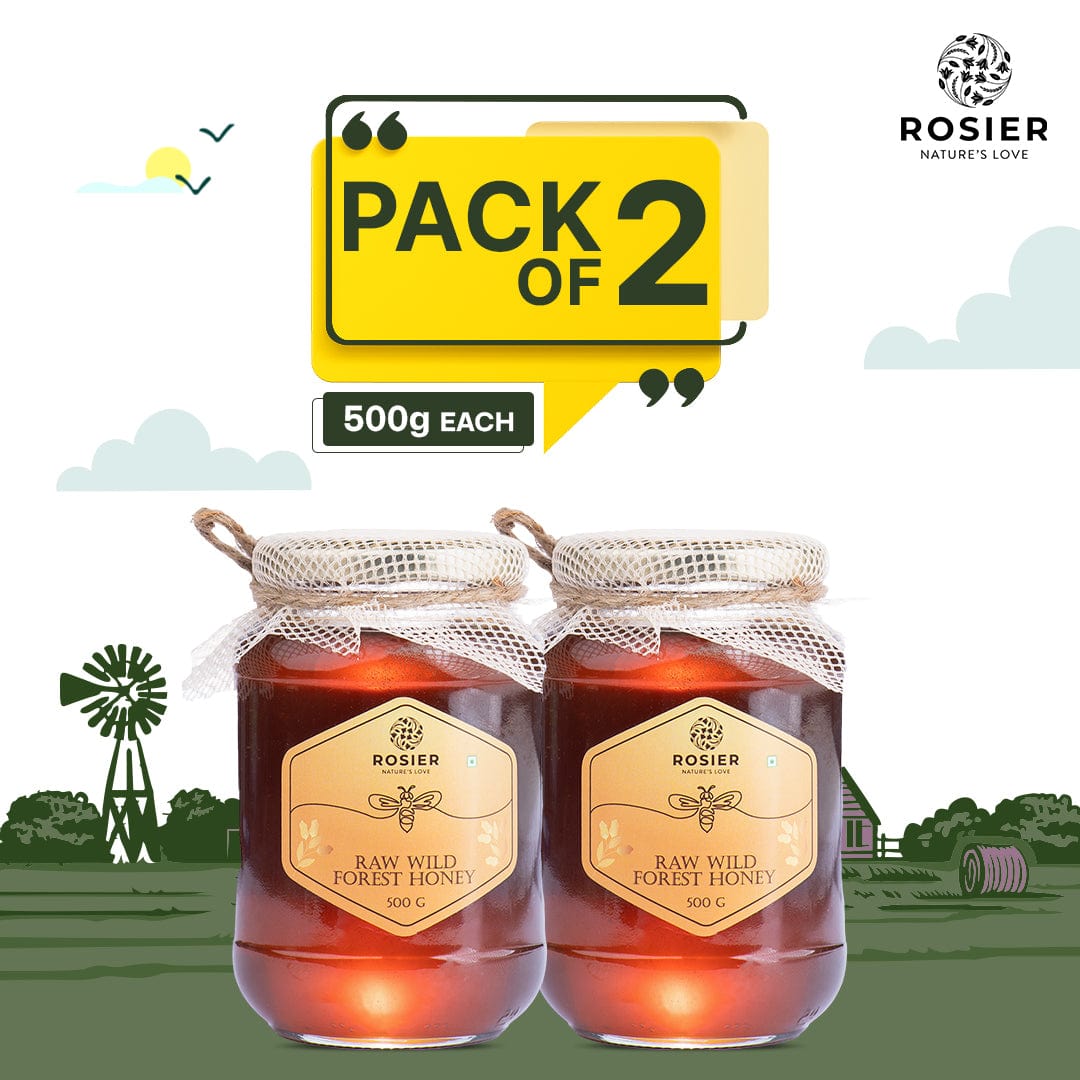 Rosier Foods Wild Forest Honey (Pack of 2) 500gms Honey (Pack of 2)