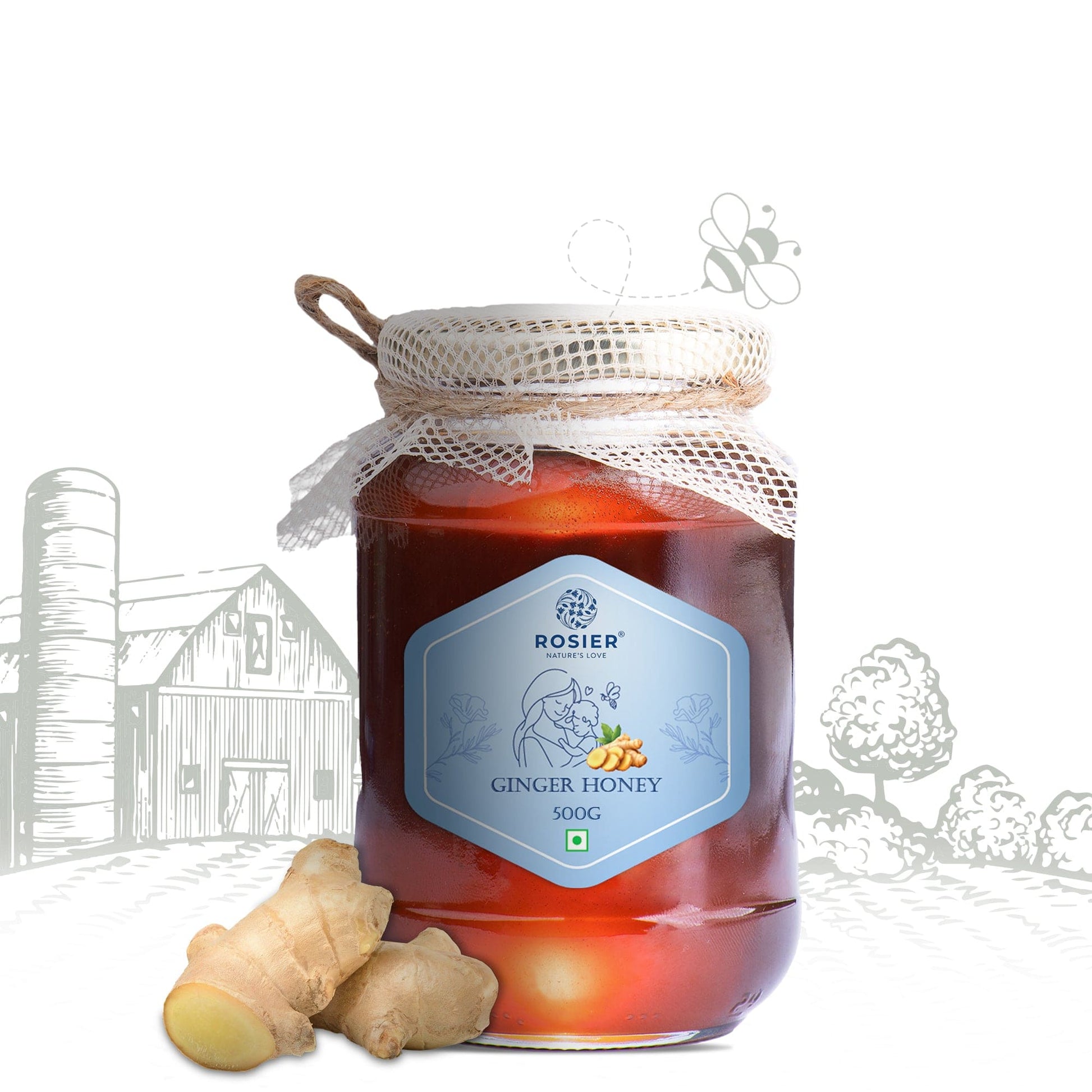 Rosier Foods Ginger Honey - 500g 500g