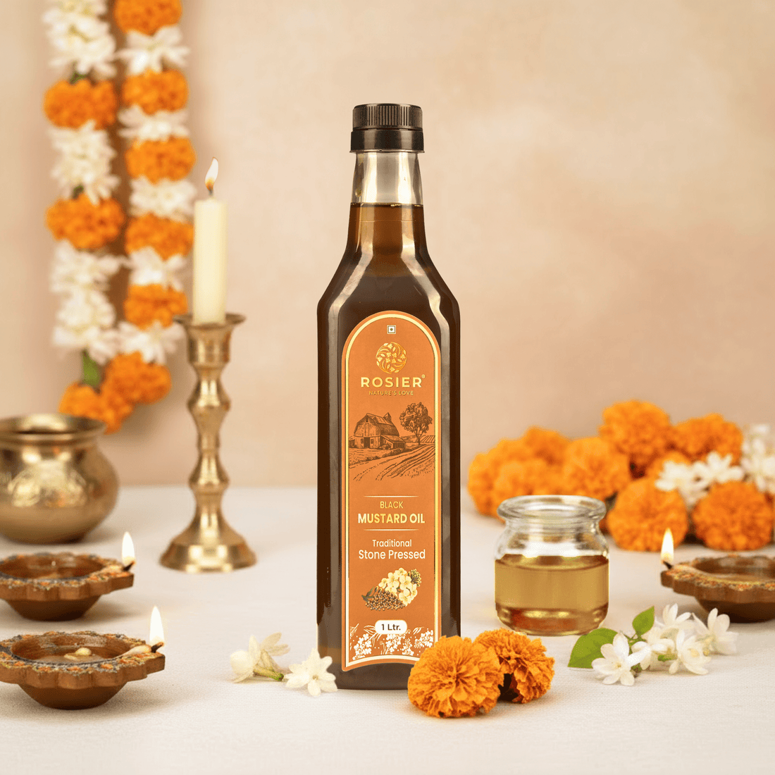 Rosier Foods Stone Pressed Black Mustard Oil