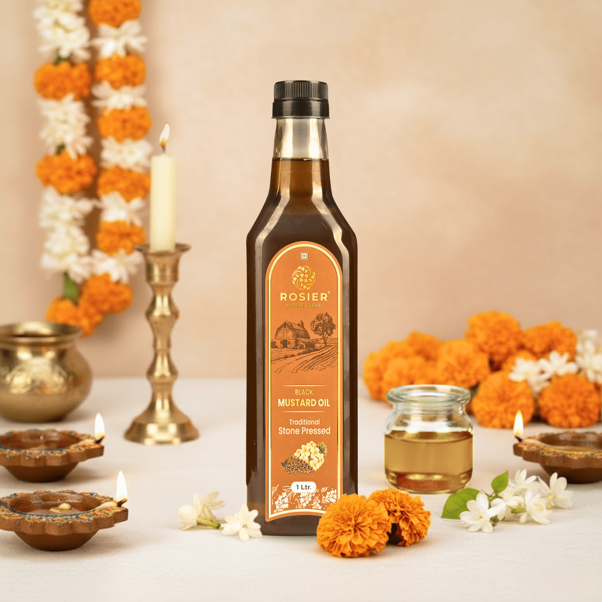 Rosier Foods Stone Pressed Black Mustard Oil