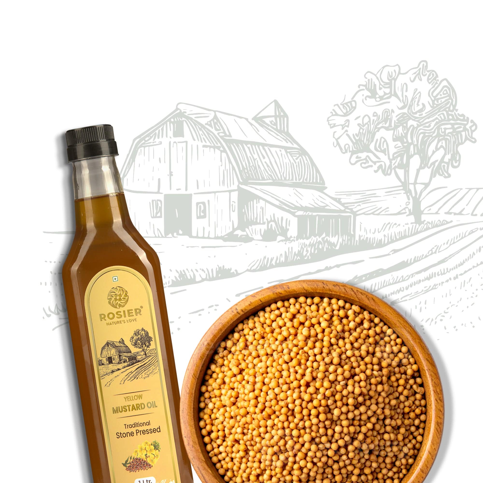 Rosier Foods Stone Pressed Yellow Mustard Oil