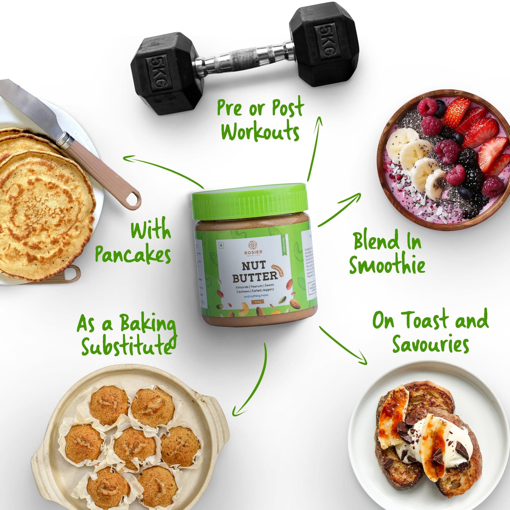Rosier Foods Nut Butter Crunchy 300g