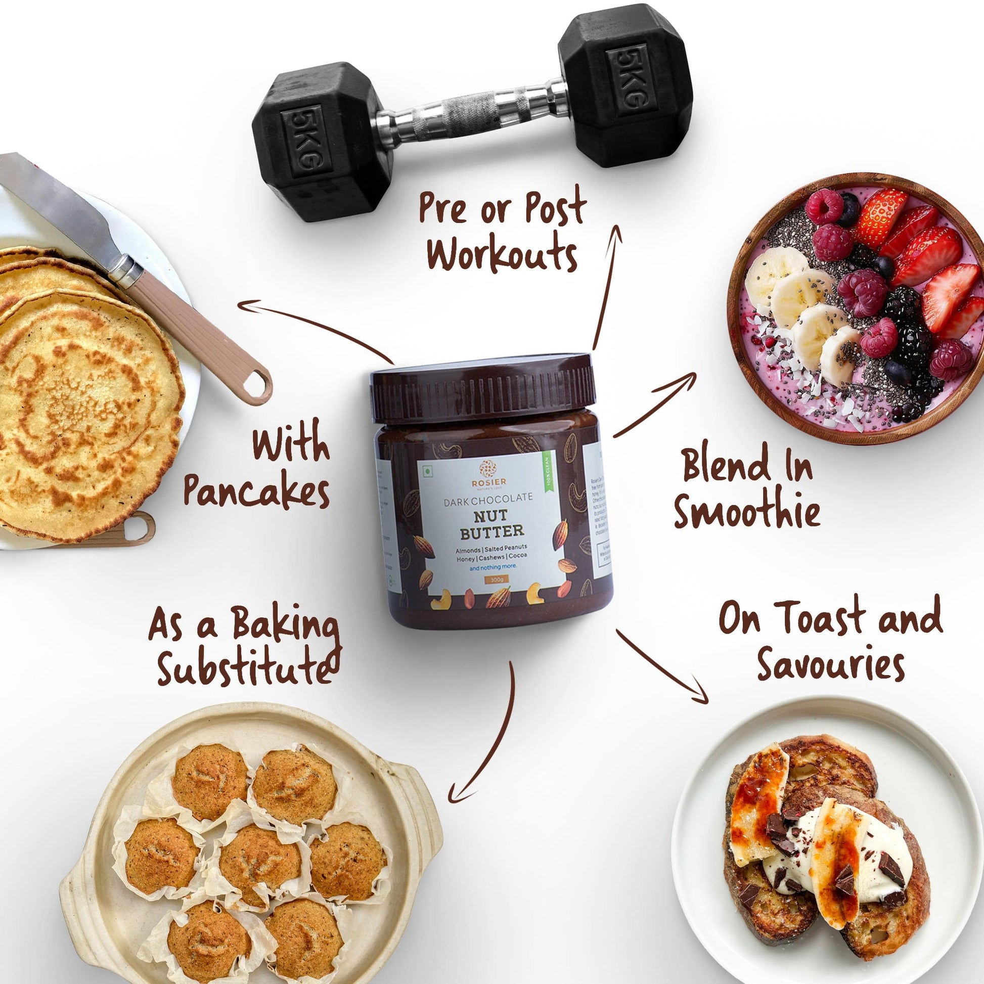 Rosier Foods Nut Butter Dark Chocolate 300g