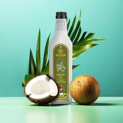 Rosier Foods Stone Pressed Virgin Coconut Oil 1000 ML (PET BOTTLE)