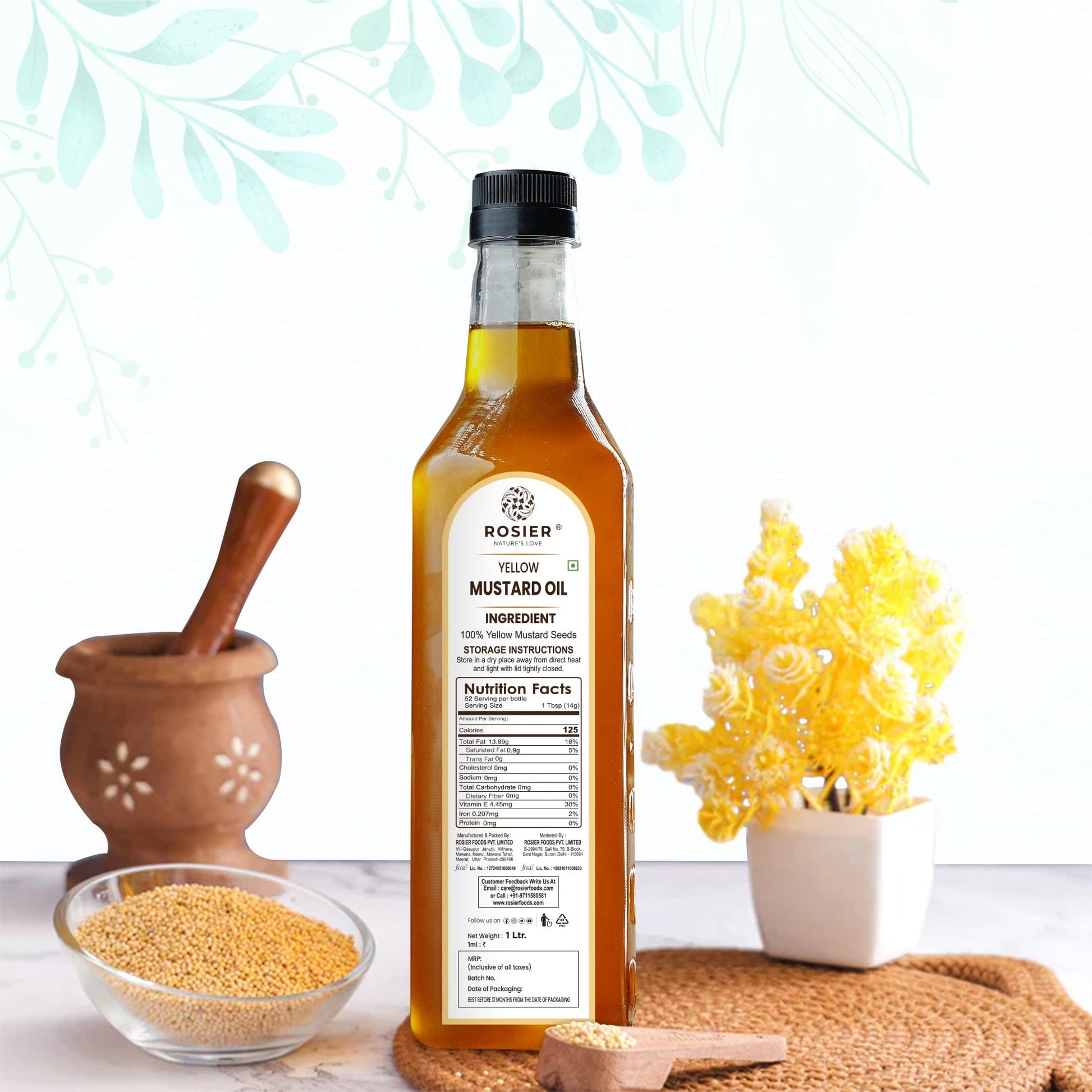 Rosier Foods Stone Pressed Yellow Mustard Oil