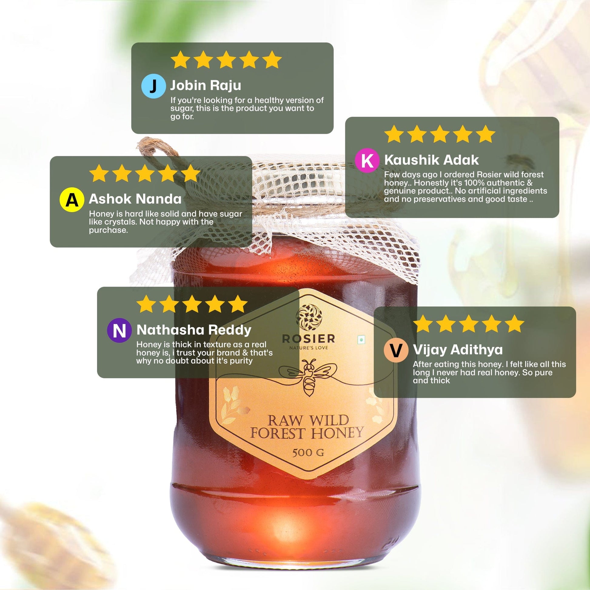Rosier Foods Wild Forest Honey 500g