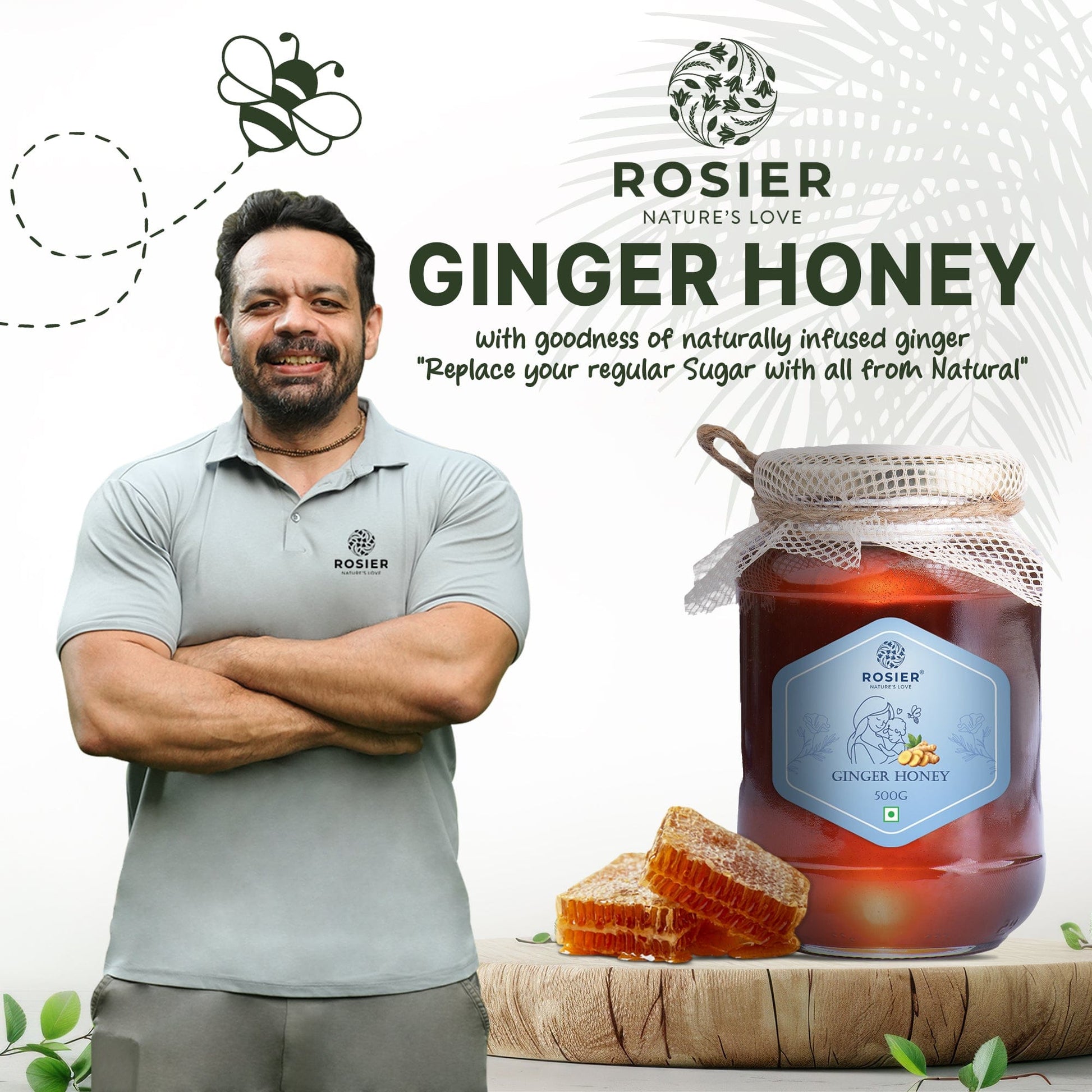 Rosier Foods Ginger Honey - 500g 500g