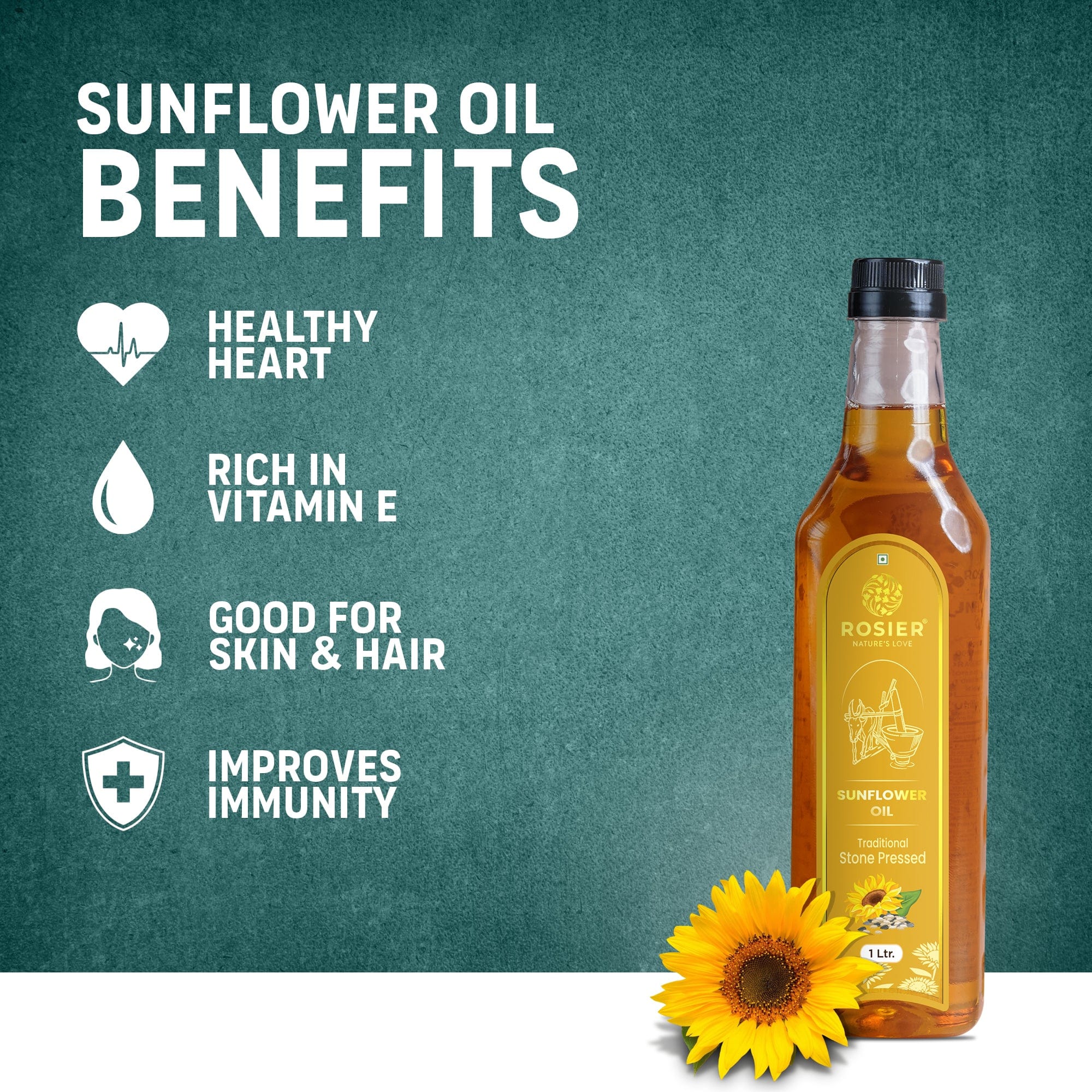 Rosier Foods Stone Pressed Sunflower Oil