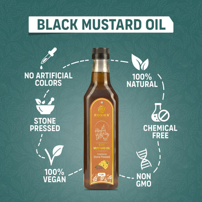 Rosier Foods Stone Pressed Black Mustard Oil