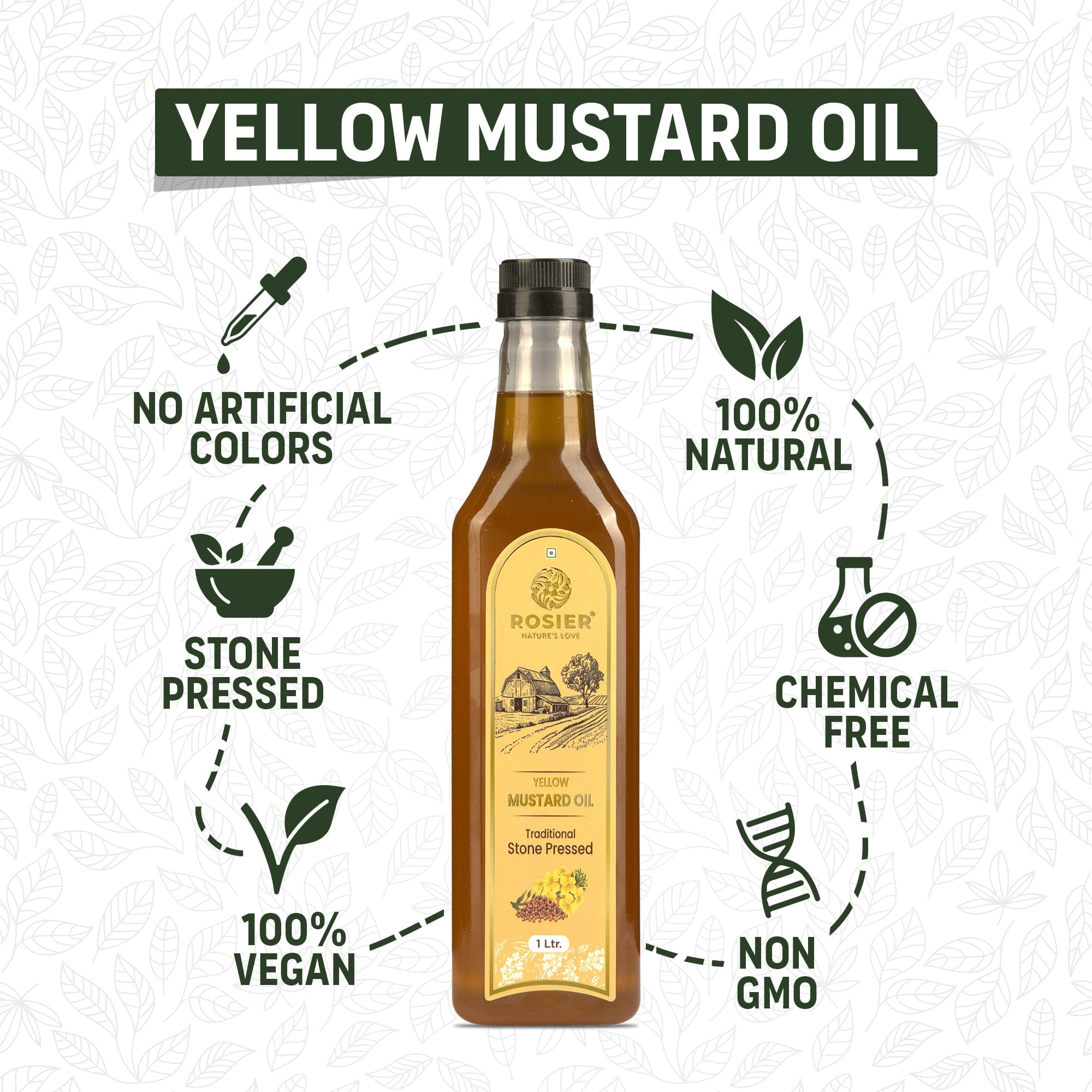 Rosier Foods Stone Pressed Yellow Mustard Oil
