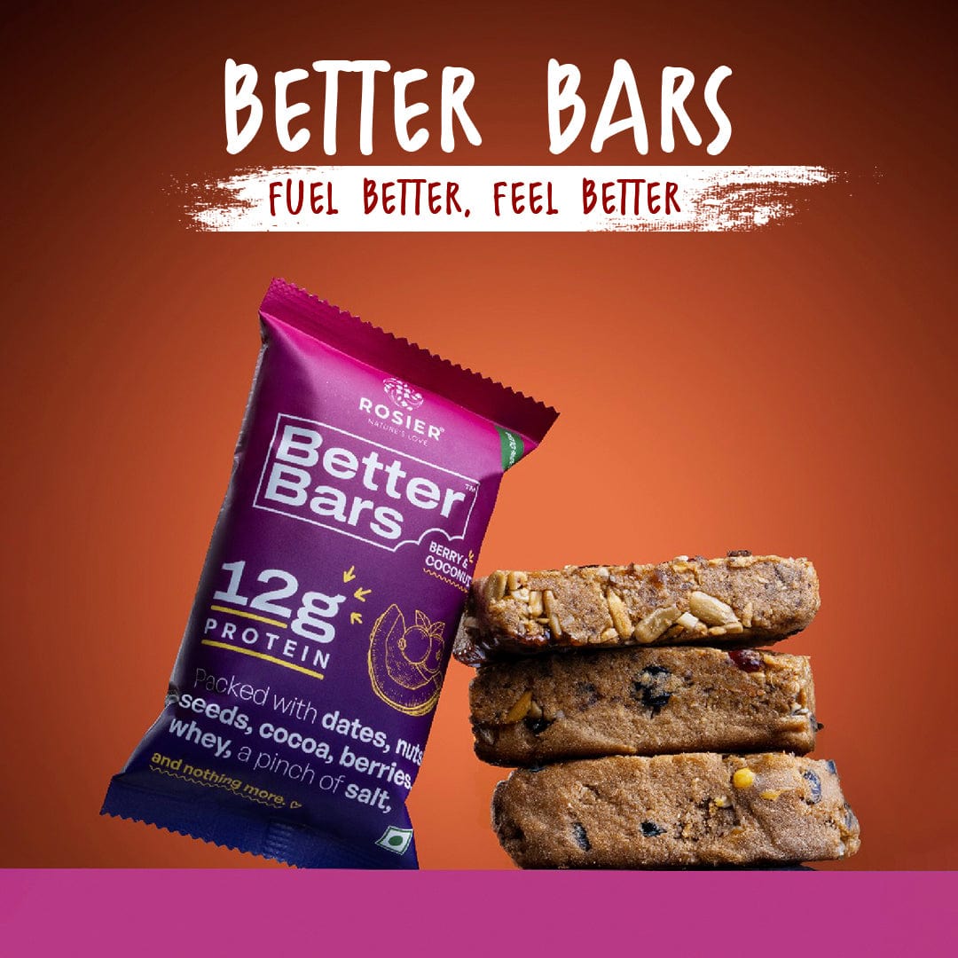 Rosier Foods Better Bars Pack of 3 / BERRY & COCONUT
