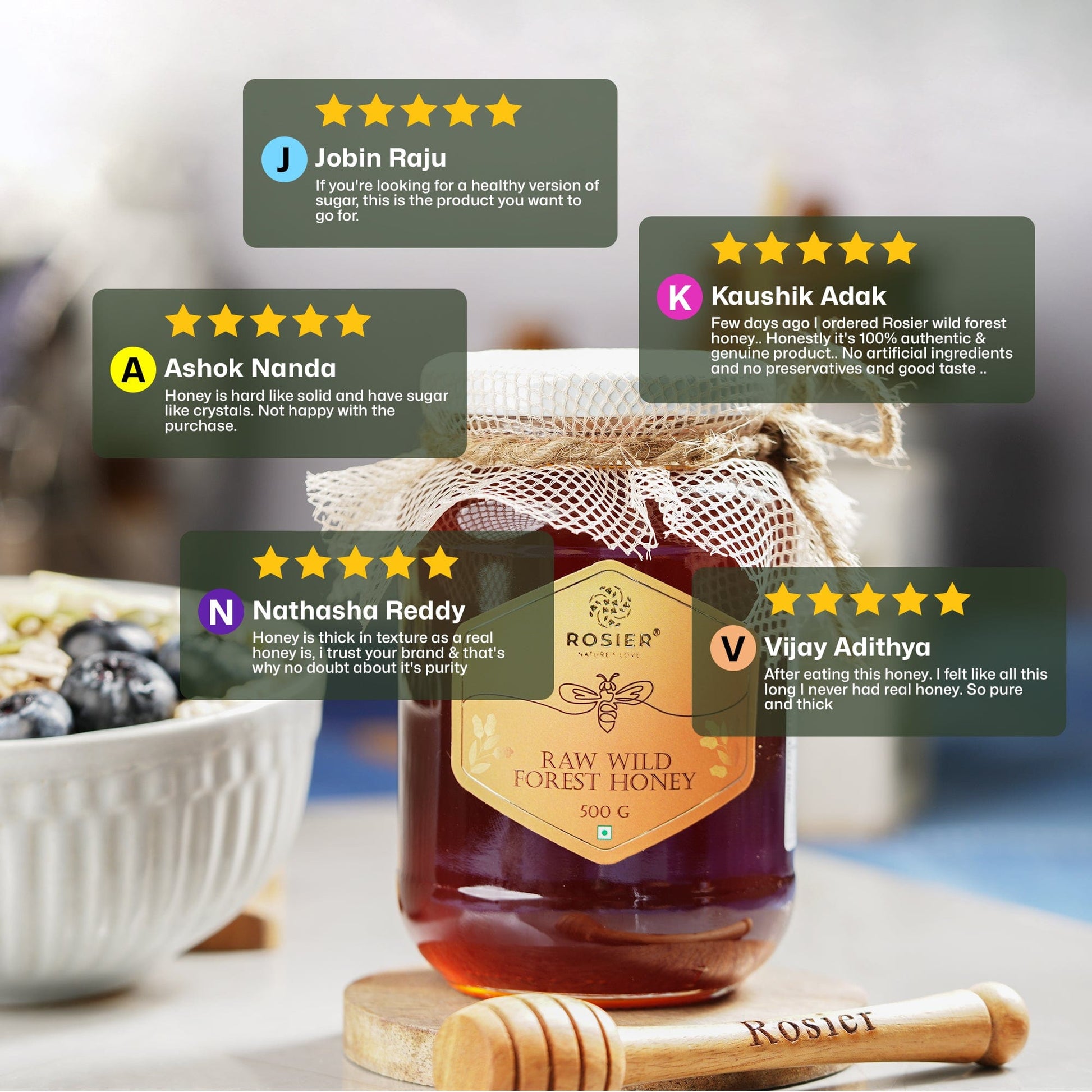 Rosier Foods Wild Forest Honey 500g
