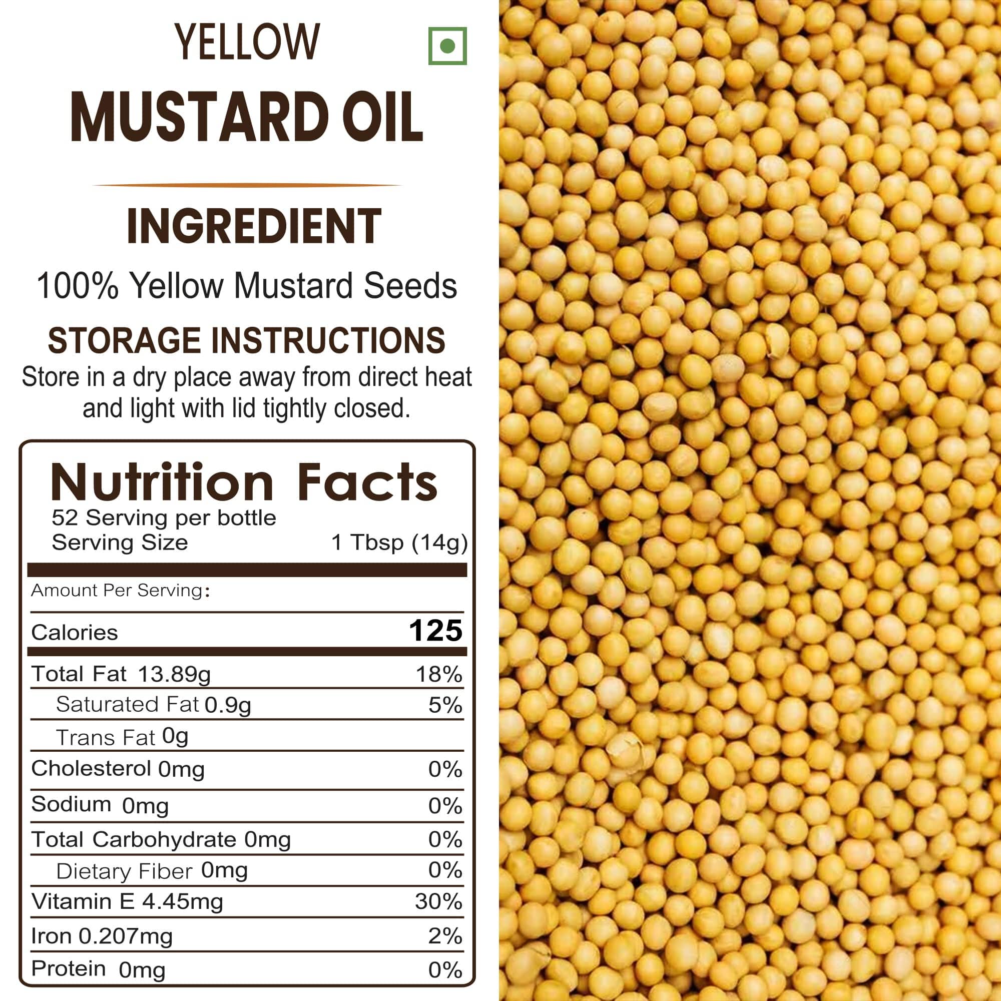 Rosier Foods Stone Pressed Yellow Mustard Oil