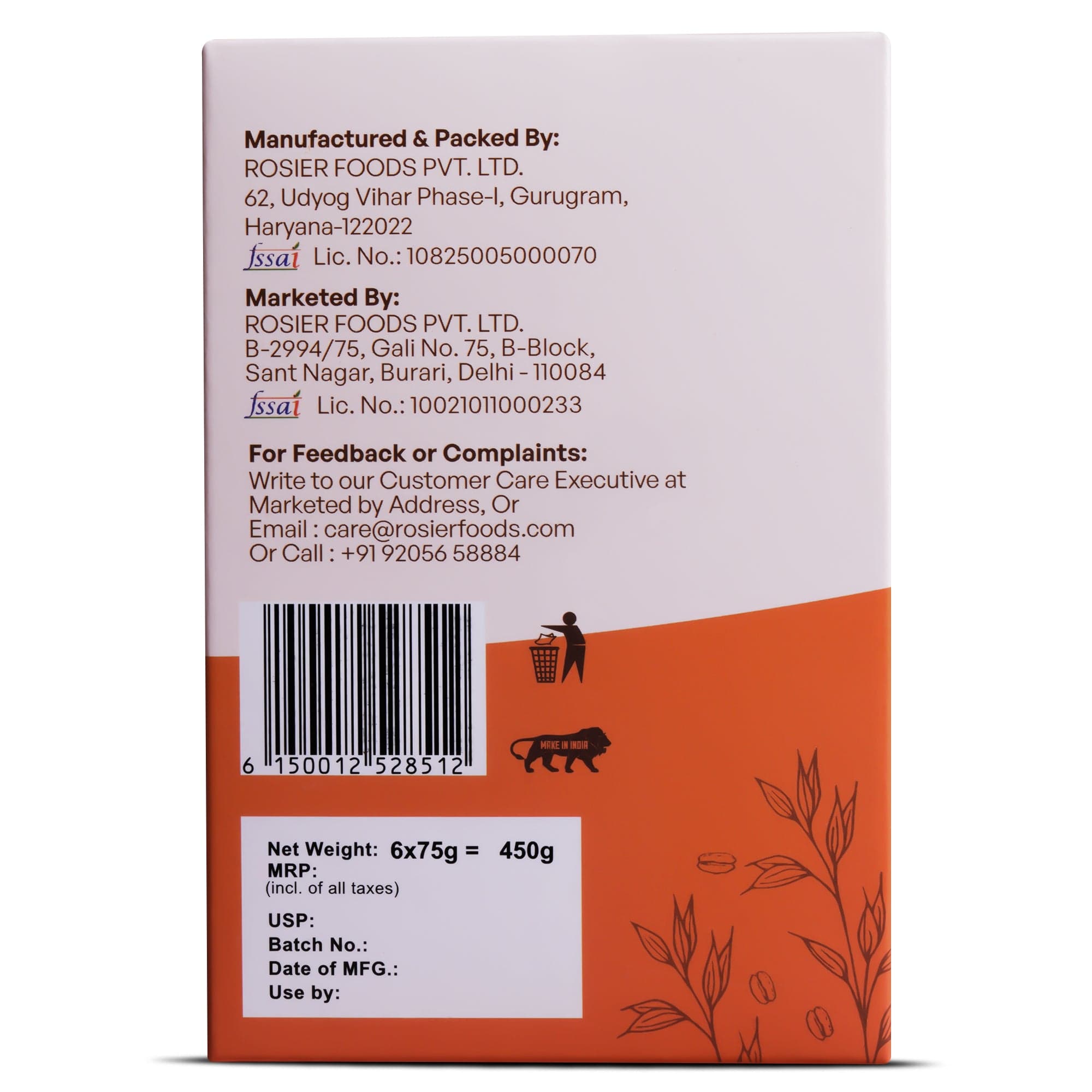 Rosier Foods Overnight Oats - Assorted Pack Pack of 6