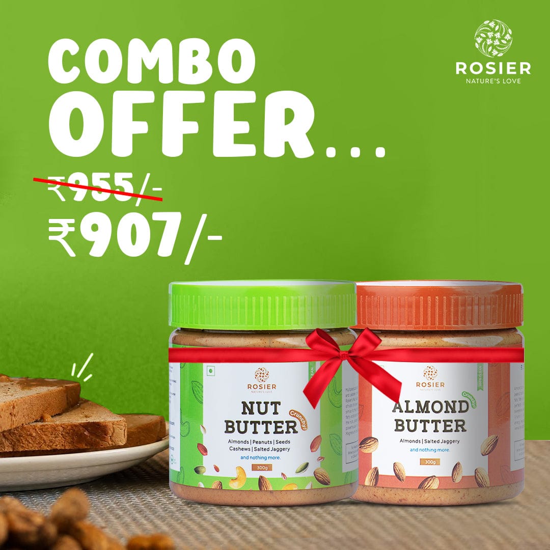 Rosier Foods Crunchy Almond & Nut Butter Combo 300g+300g