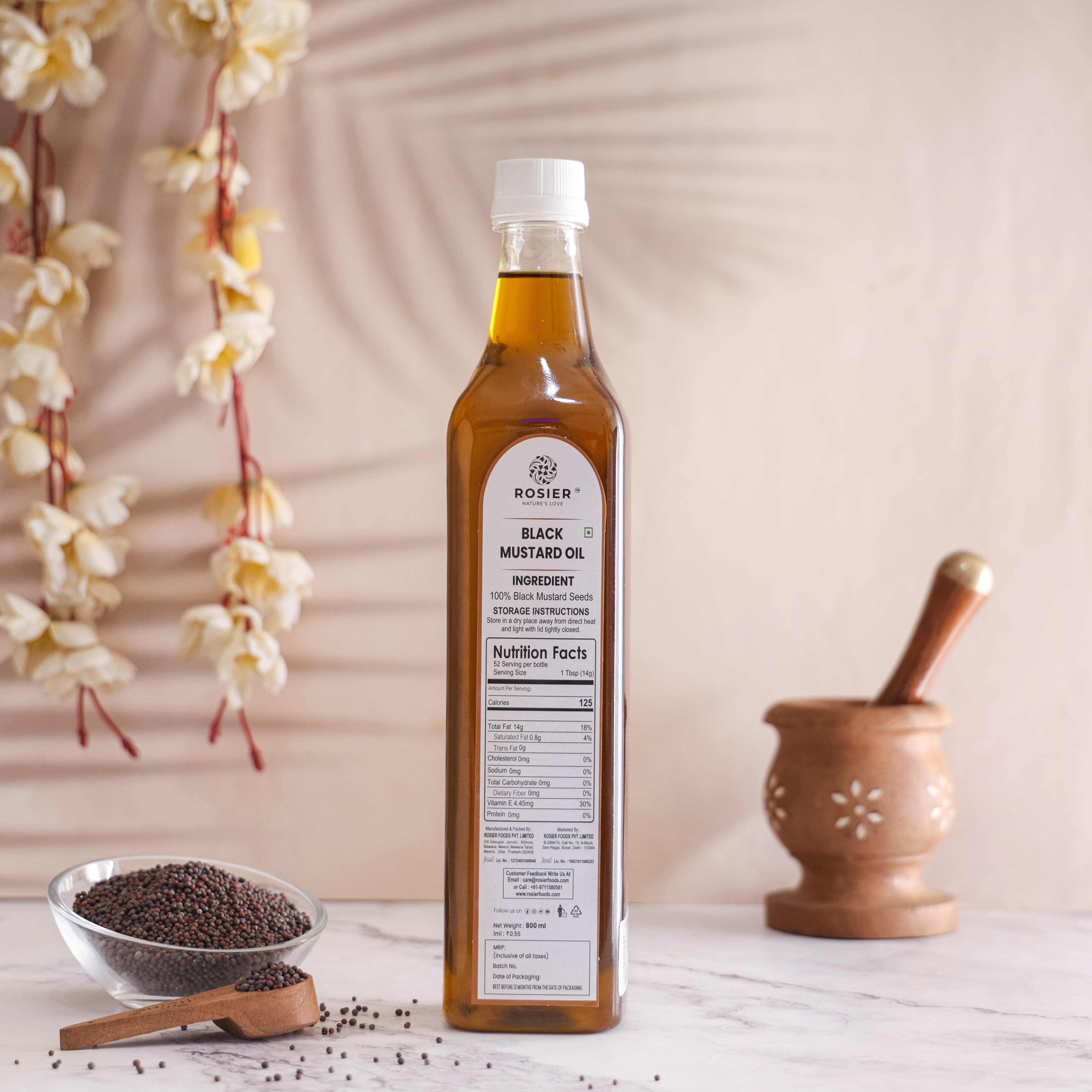 Rosier Foods Stone Pressed Black Mustard Oil