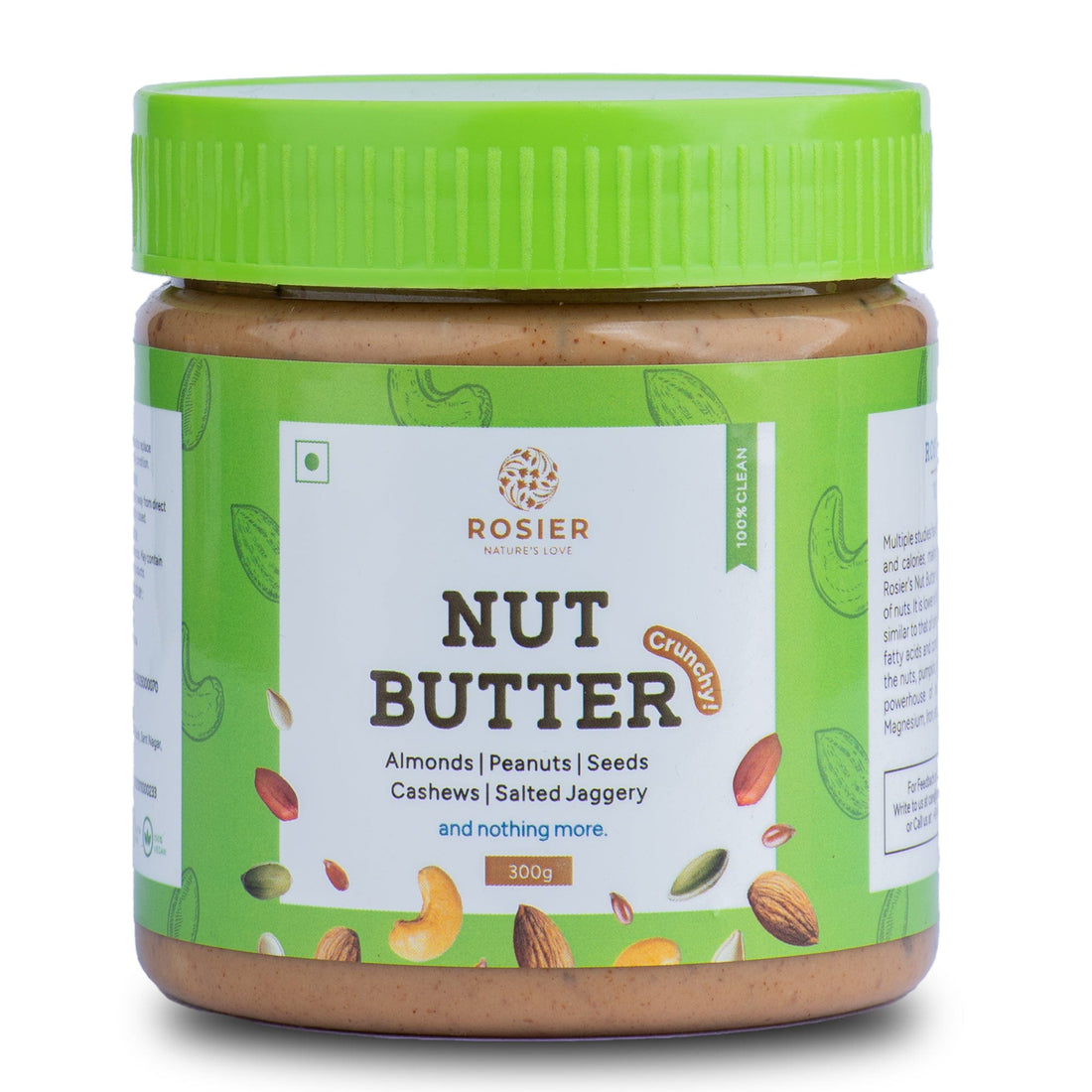 Rosier Foods Nut Butter Crunchy 300g