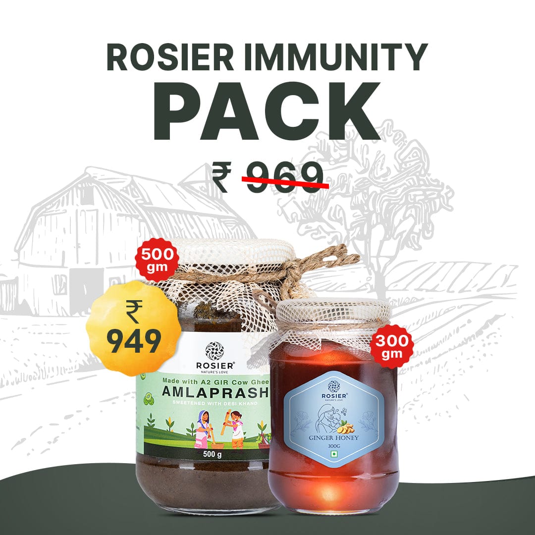 Rosier Foods Immunity Pack Amlaprash 500gm + Ginger Honey 300gm