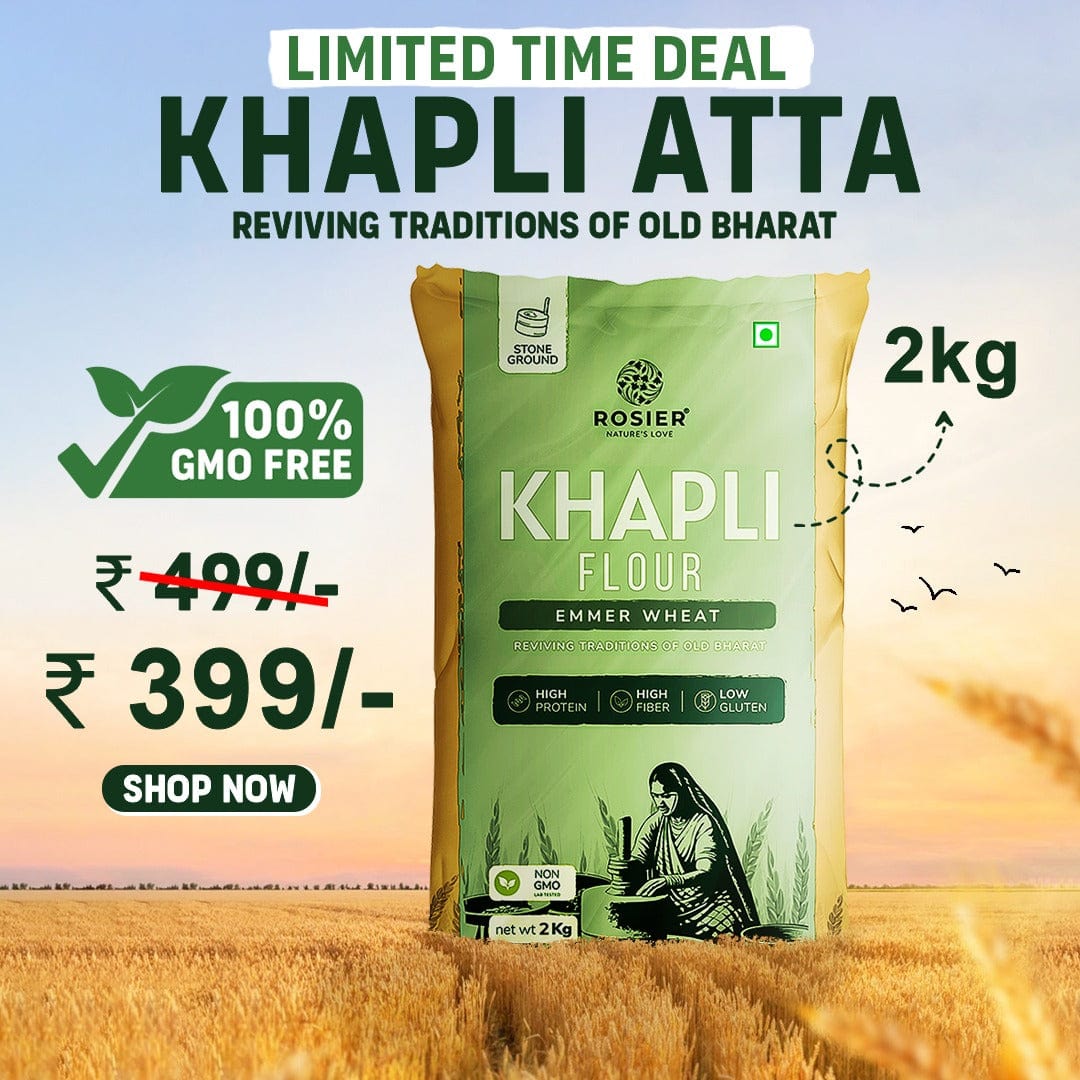 Rosier Foods Khapli Wheat Atta - 2kg 2Kg