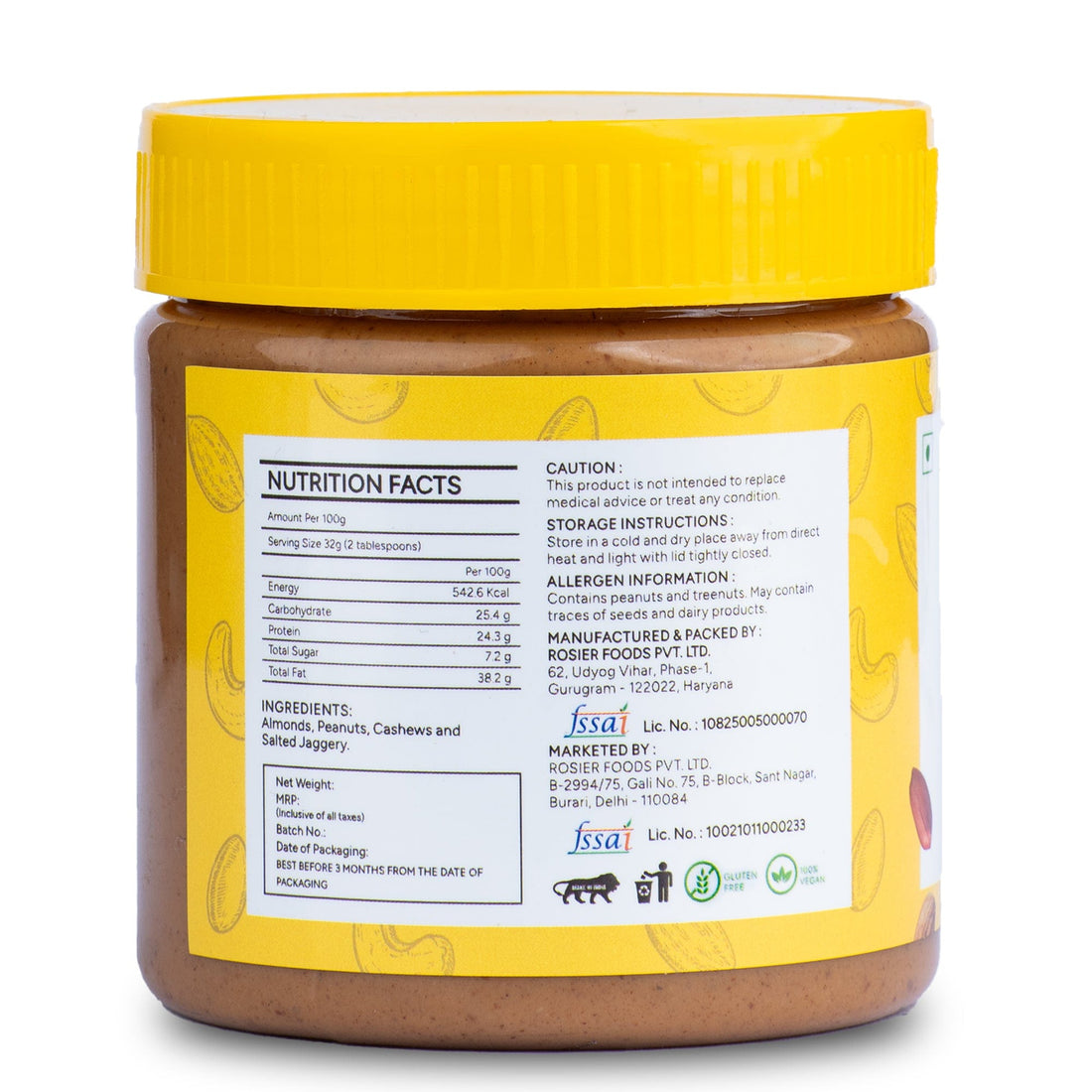 Rosier Foods Nut Butter 300g