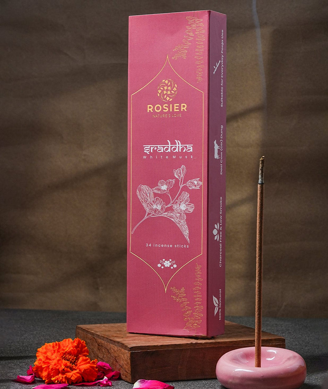 Rosier Foods Sraddha White Musk Dhoop Incense Sticks