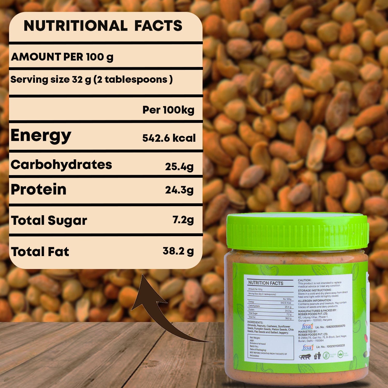 Rosier Foods Nut Butter 300g