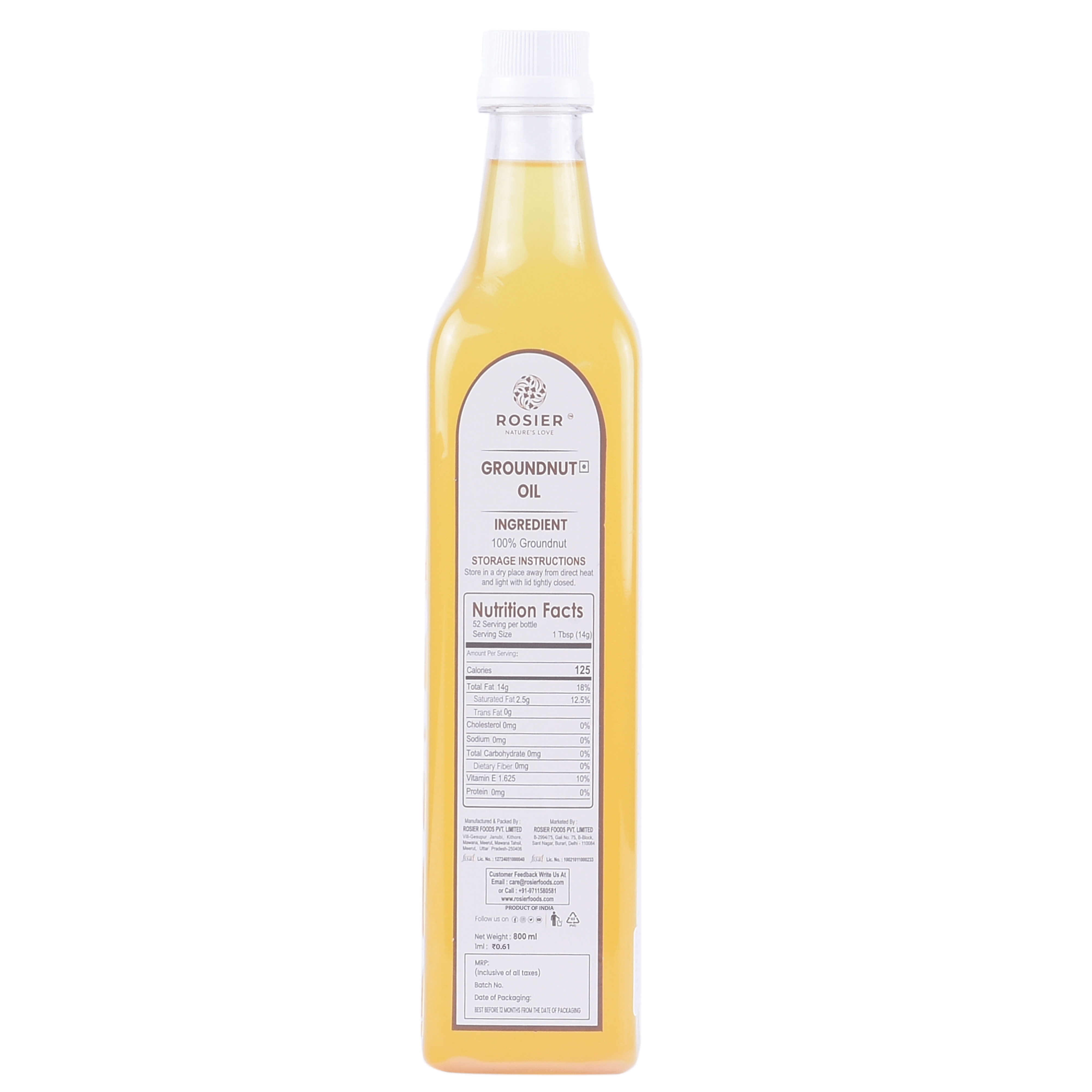 Rosier Foods Stone Pressed Groundnut Oil